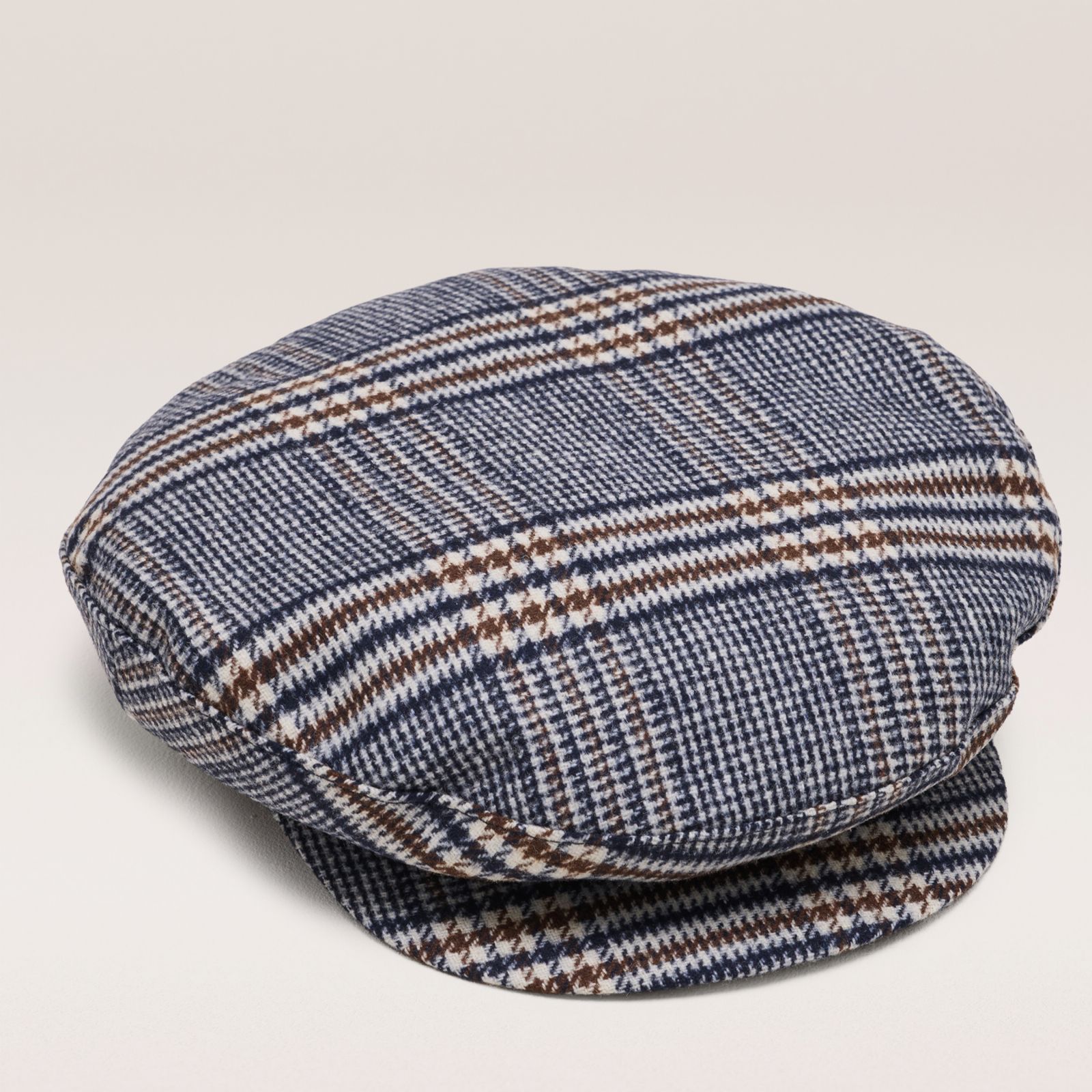 Helene Berman x Katy Classic Hertiage Wool Blend Checked Baker Boy Hat