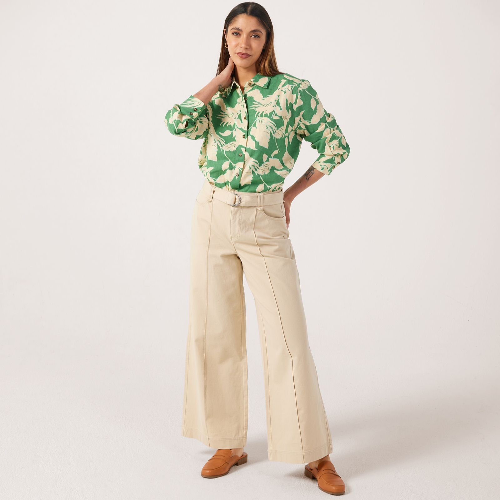 Ben De Lisi Printed Linen Blend Shirt