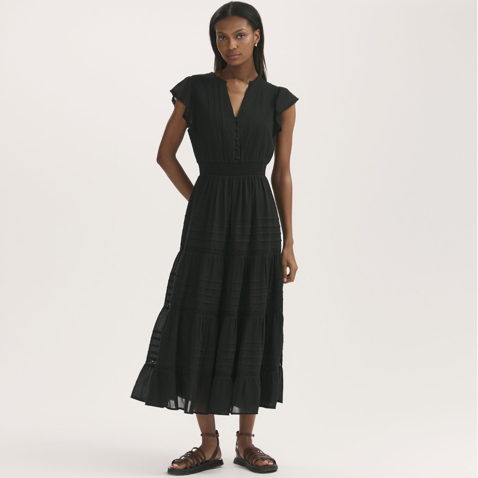Finery London Jude Cotton Voile Tiered Dress