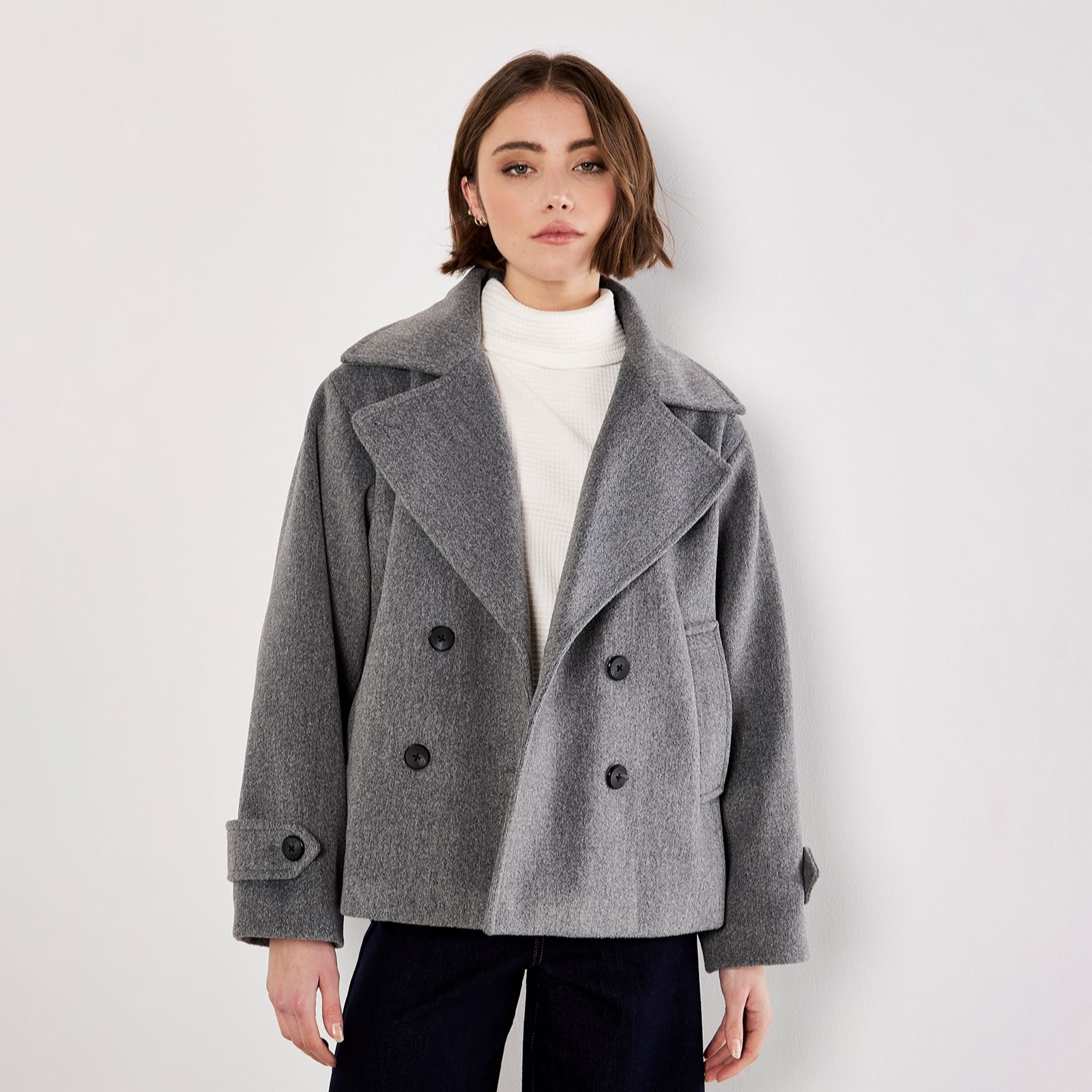 Apricot Tailored Short Trench Jacket