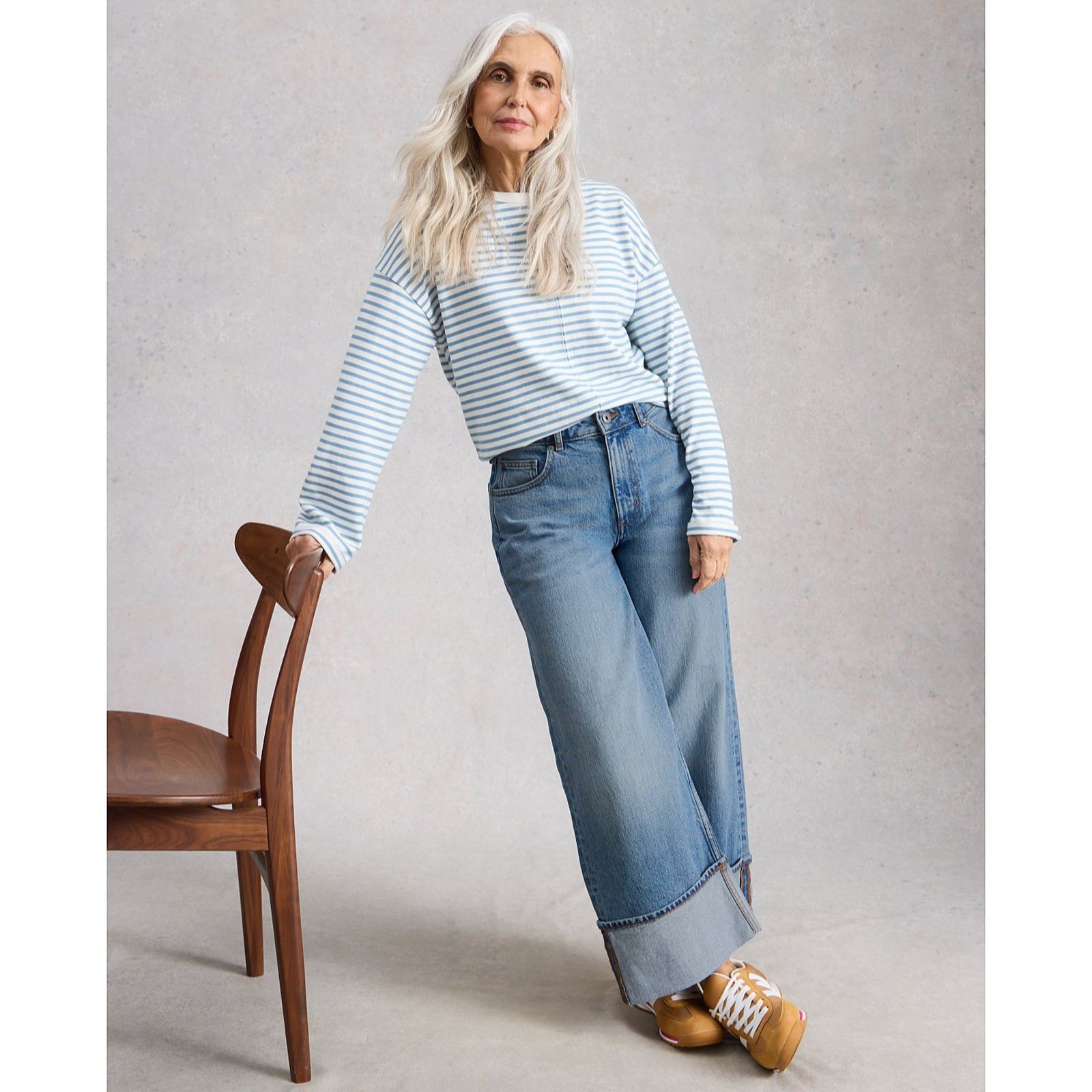 White Stuff Bailey Straight Turn Up Jeans