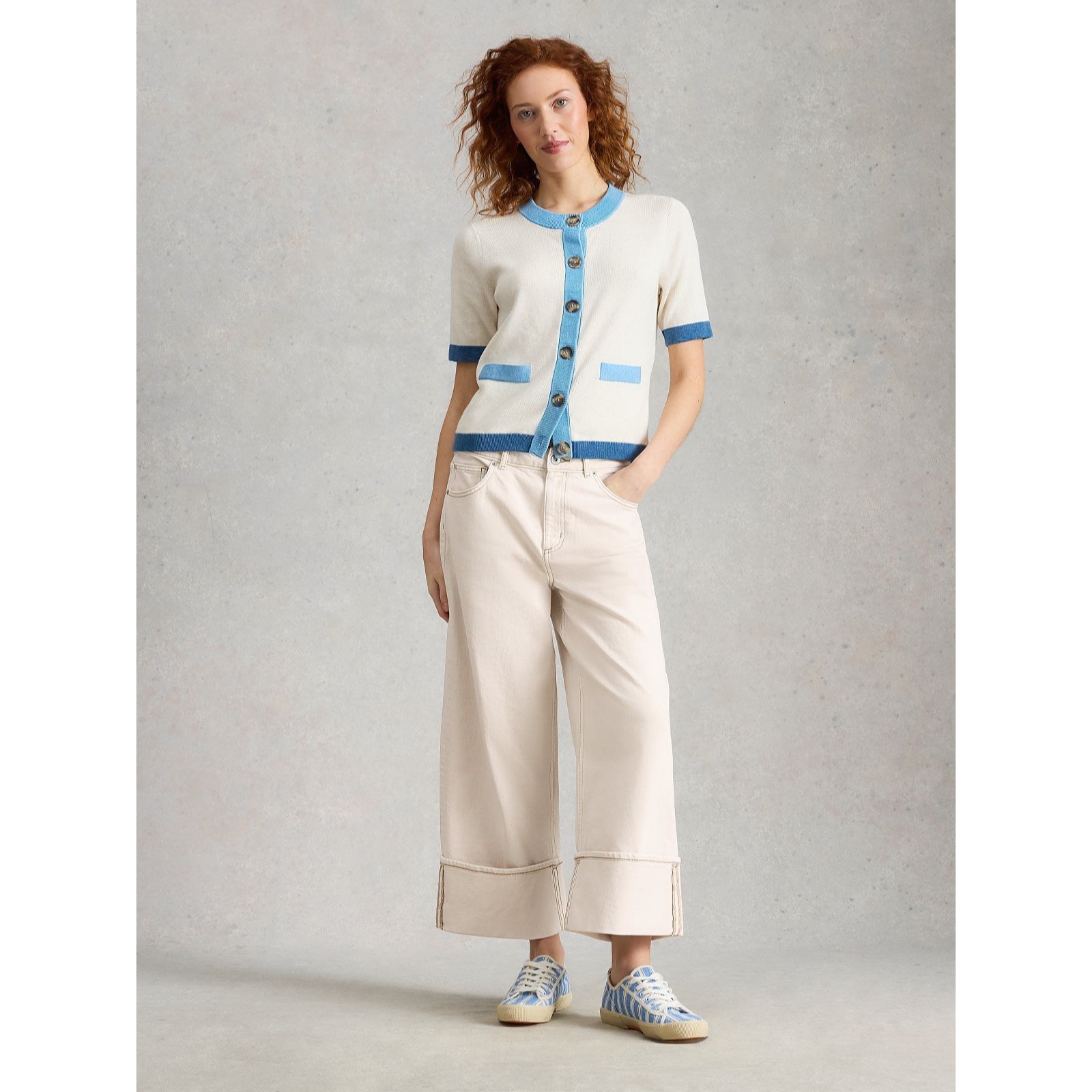 White Stuff Bailey Straight Turn Up Jeans