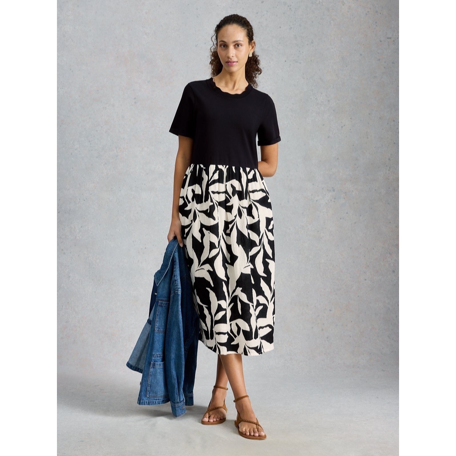White Stuff Dylan Hideaway Jersey Mix Dress