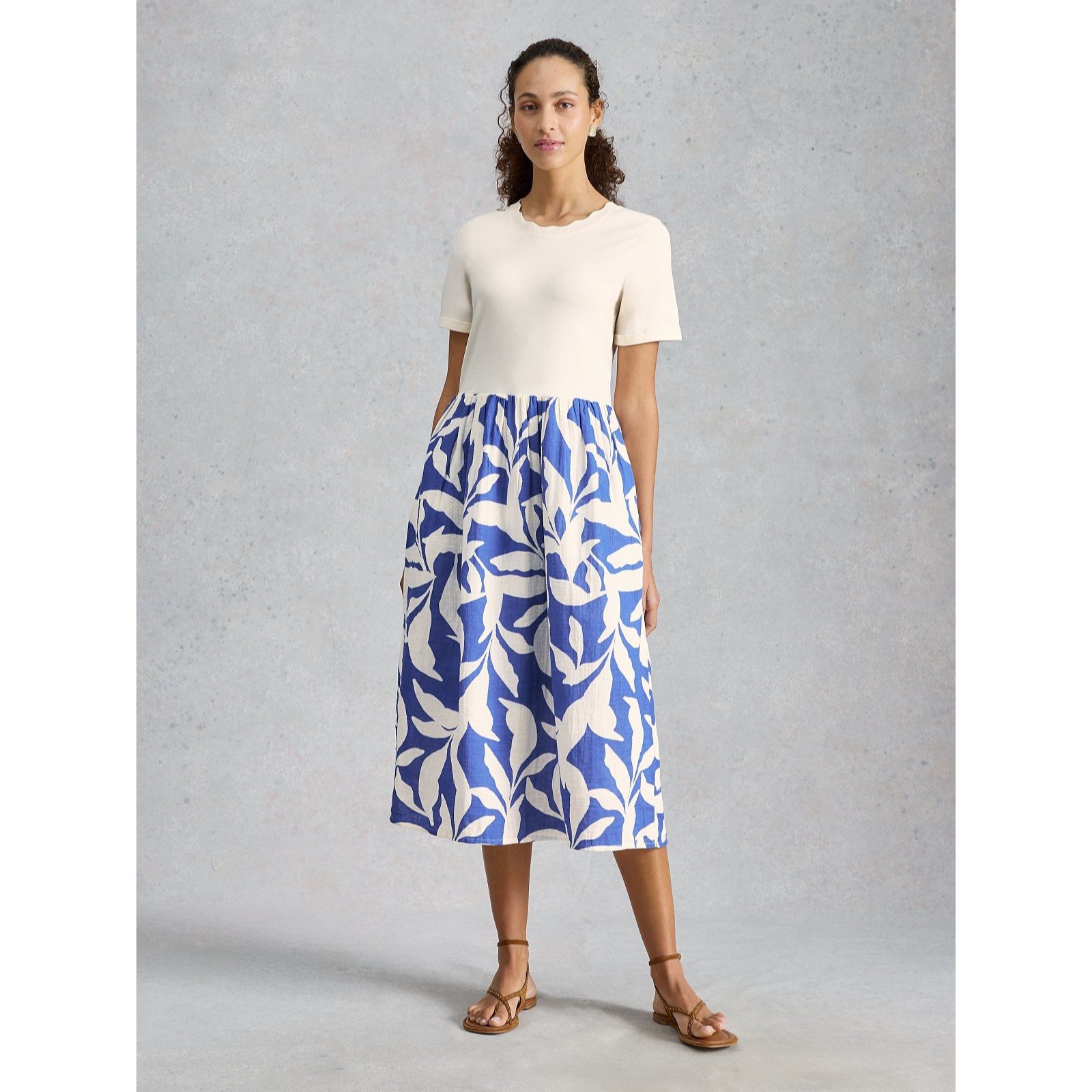 White Stuff Dylan Hideaway Jersey Mix Dress
