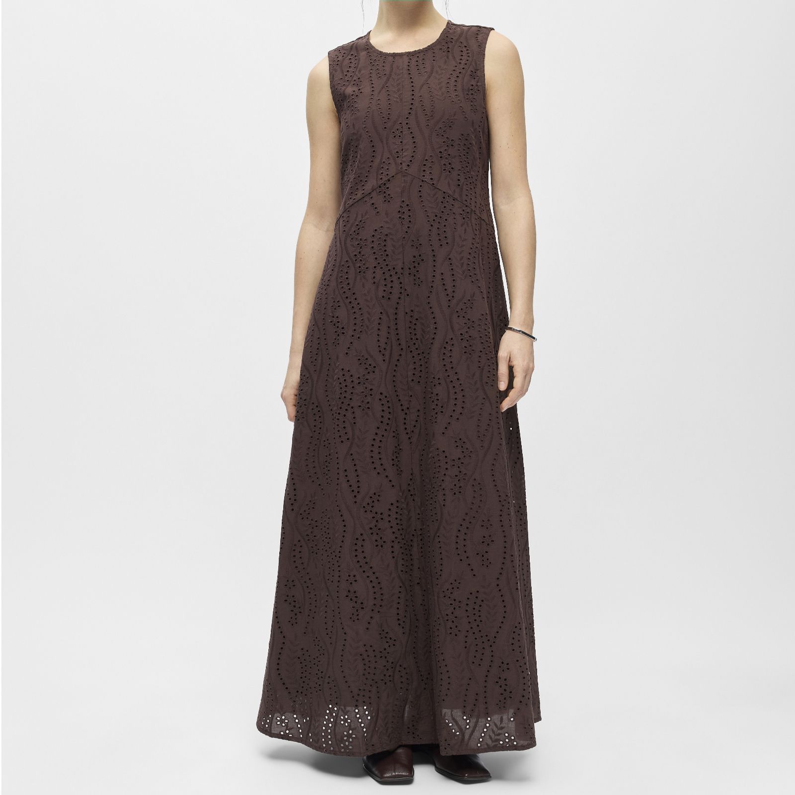 Object Jovanna Broderie Detail Maxi Dress