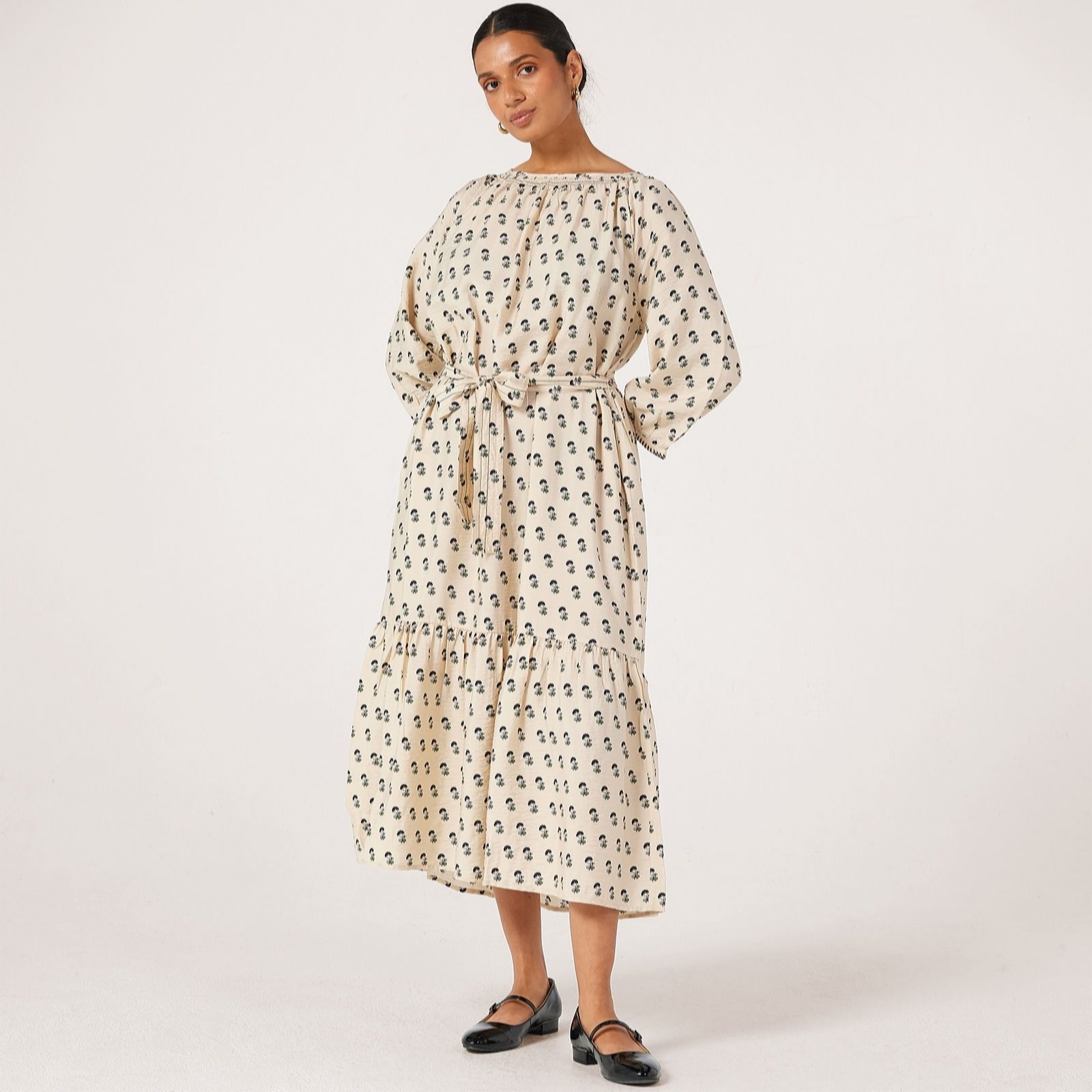 Masai Copenhagen Navelleth Printed Vicose Midi Dress