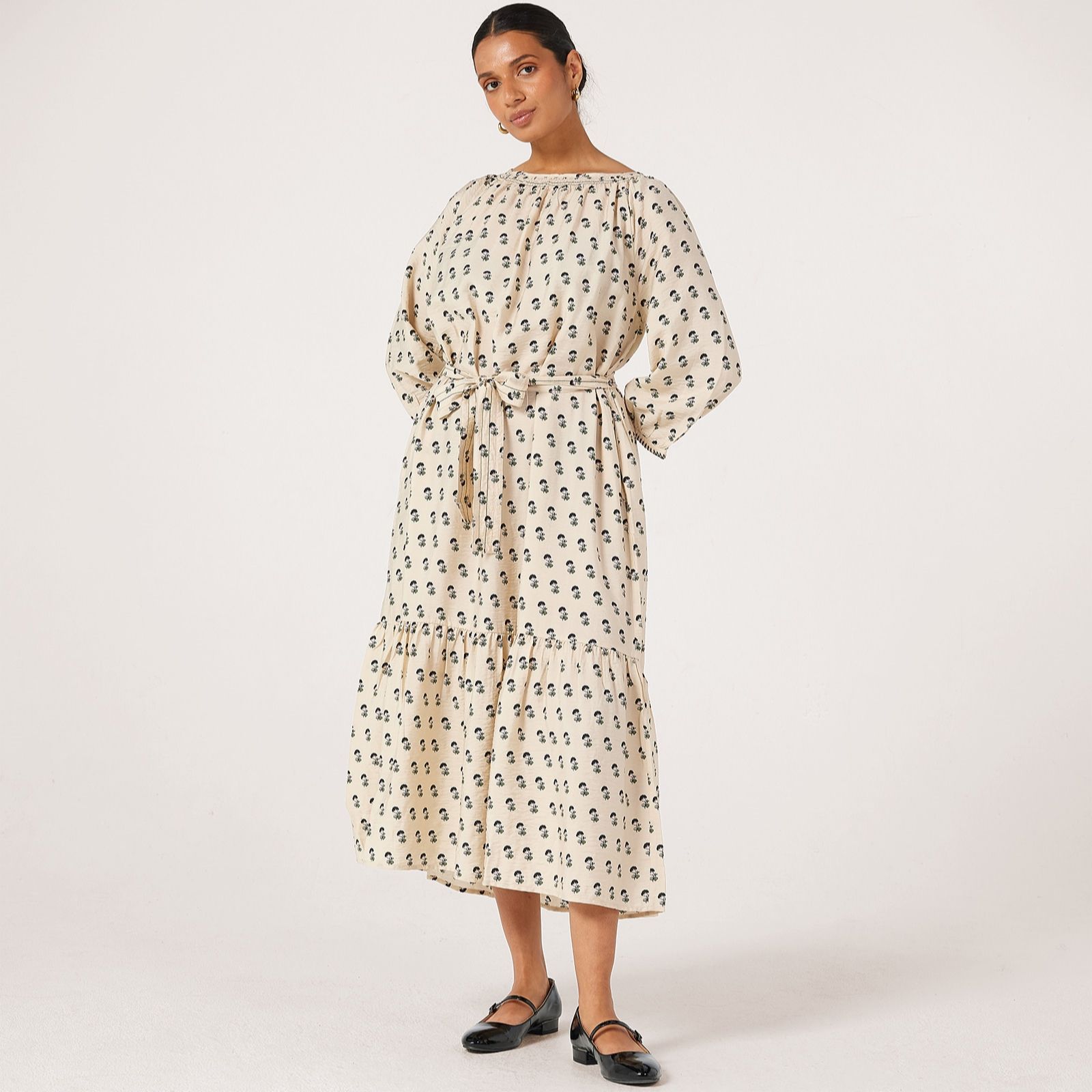 Masai Copenhagen Navelleth Printed Vicose Midi Dress