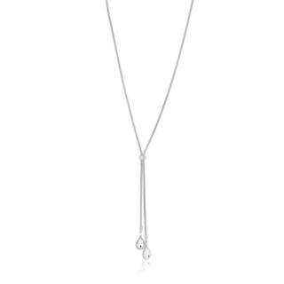 Kim & Co Clear Stone Lariat Necklace