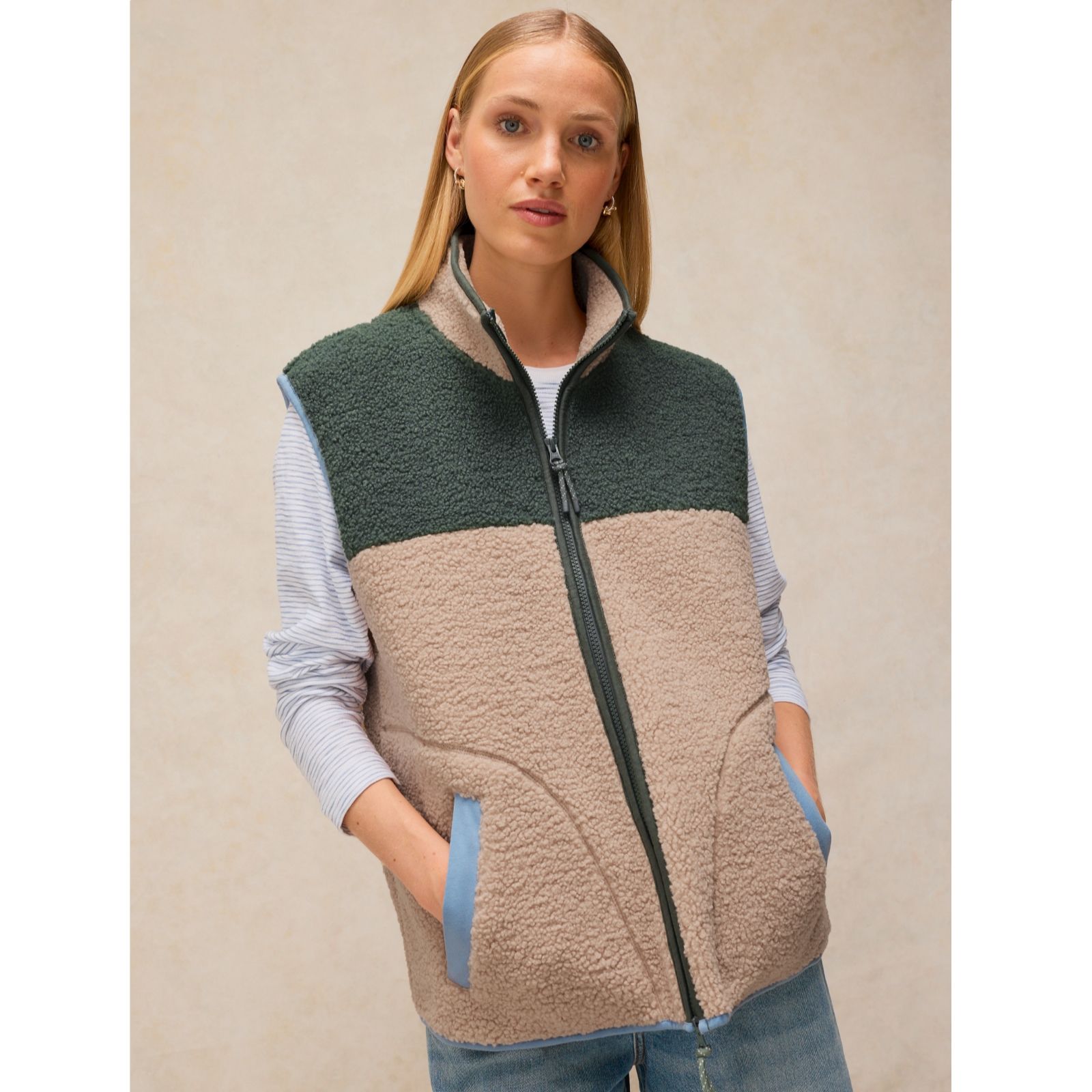 White Stuff Borg Zip Through Gilet