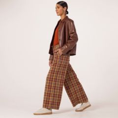 Ben de Lisi Twill Check Drawcord Trouser Petite