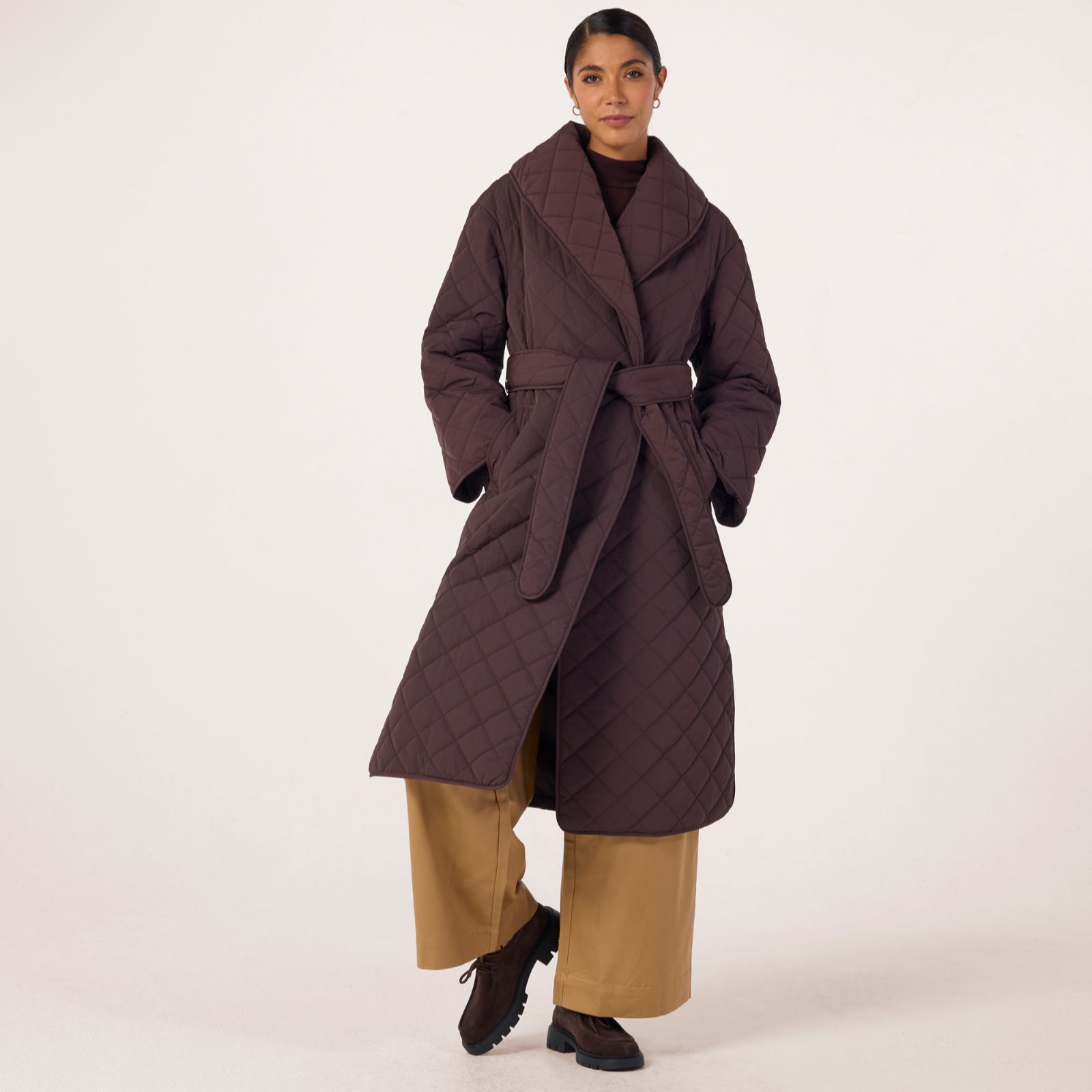 Ben de Lisi Shawl Collar Quilted Coat Standard