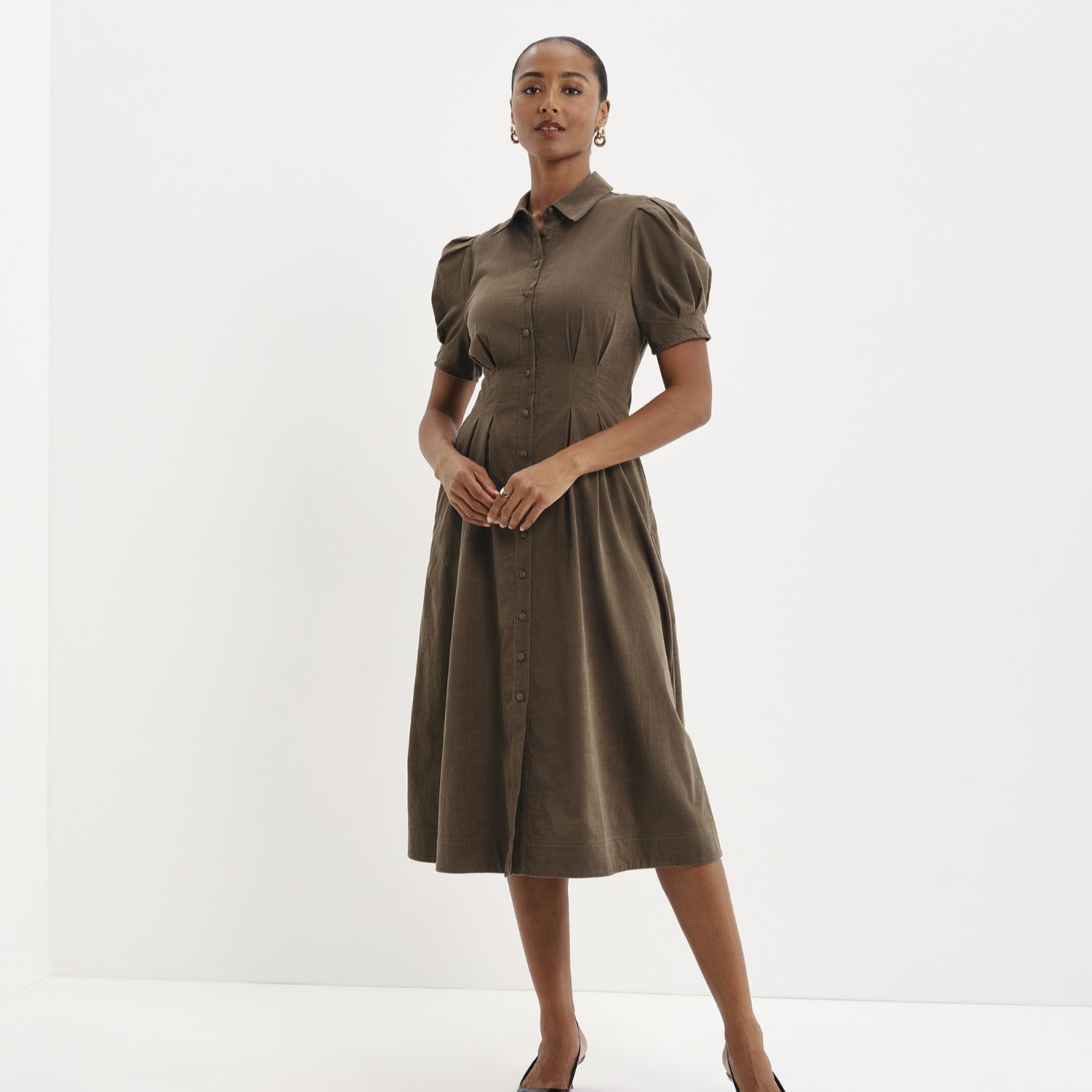 Finery London Anika Cord Dress Petite