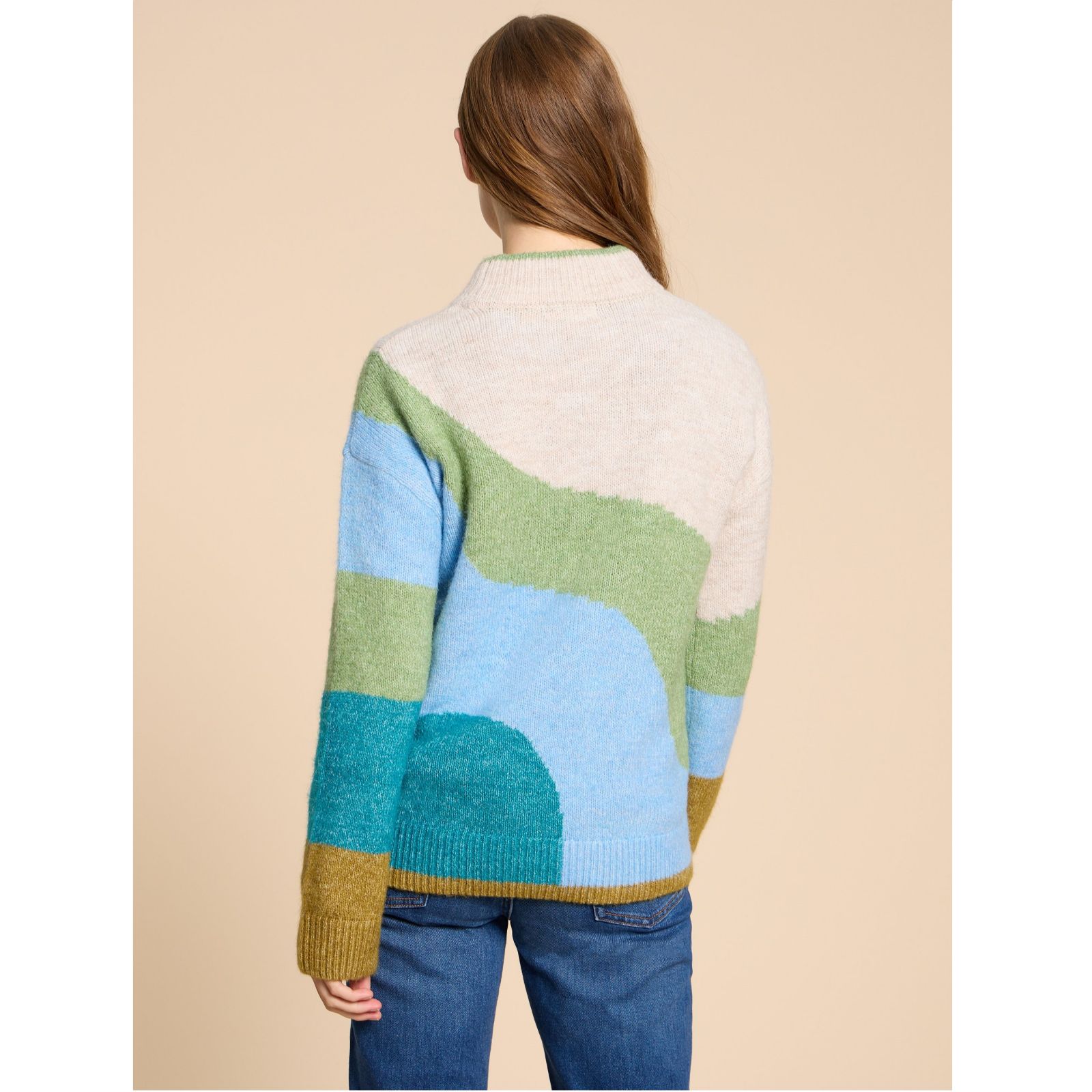 White Stuff Colour Block Jumper - QVC UK