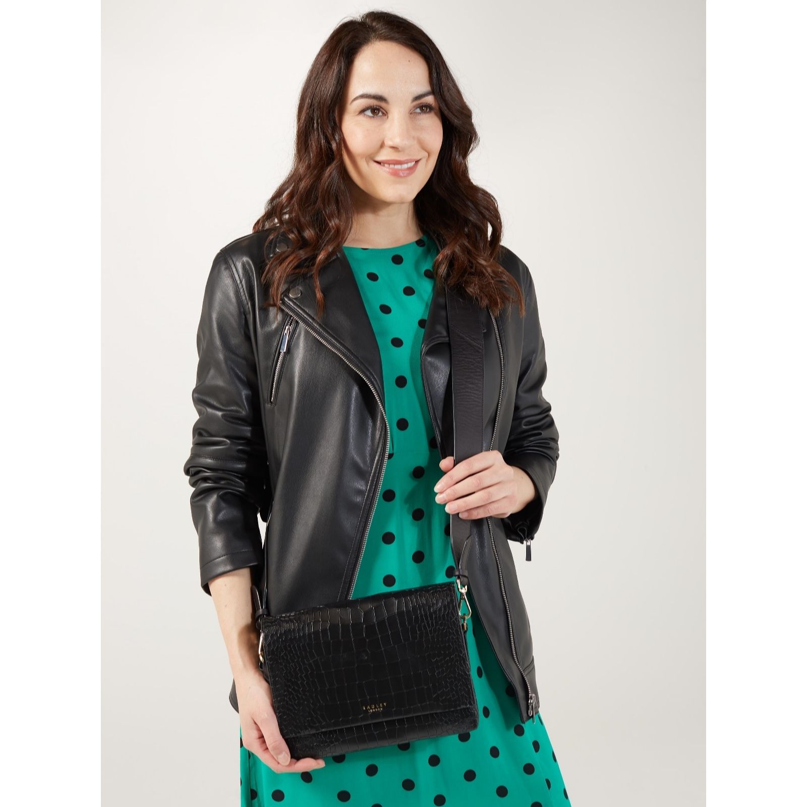 Outlet Radley London Lloyd Avenue Croc Leather Crossbody Bag