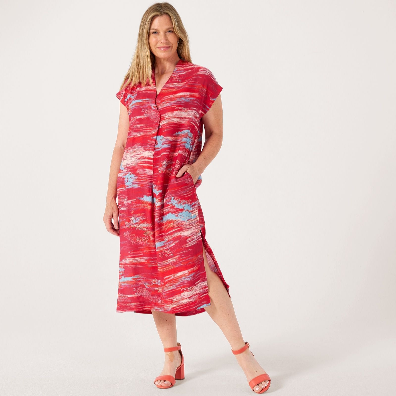 Masai Copenhagen Olivian Printed Soft Twill Midi Dress