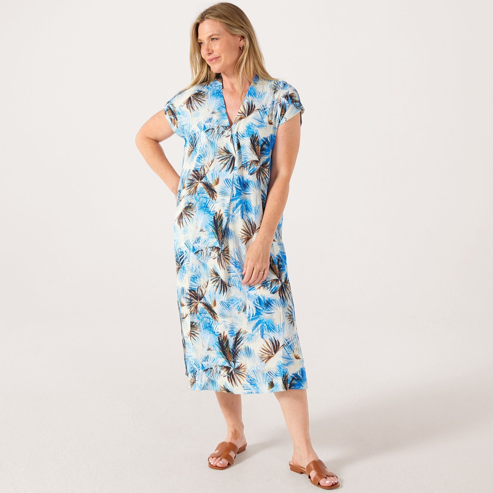 Masai Copenhagen Olivian Printed Soft Twill Midi Dress