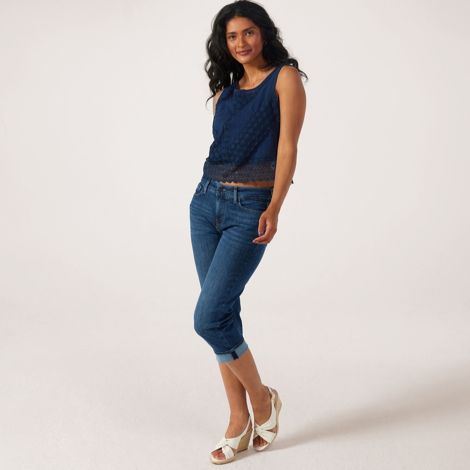 NYDJ Marilyn Cropped Cuff Detail Jean