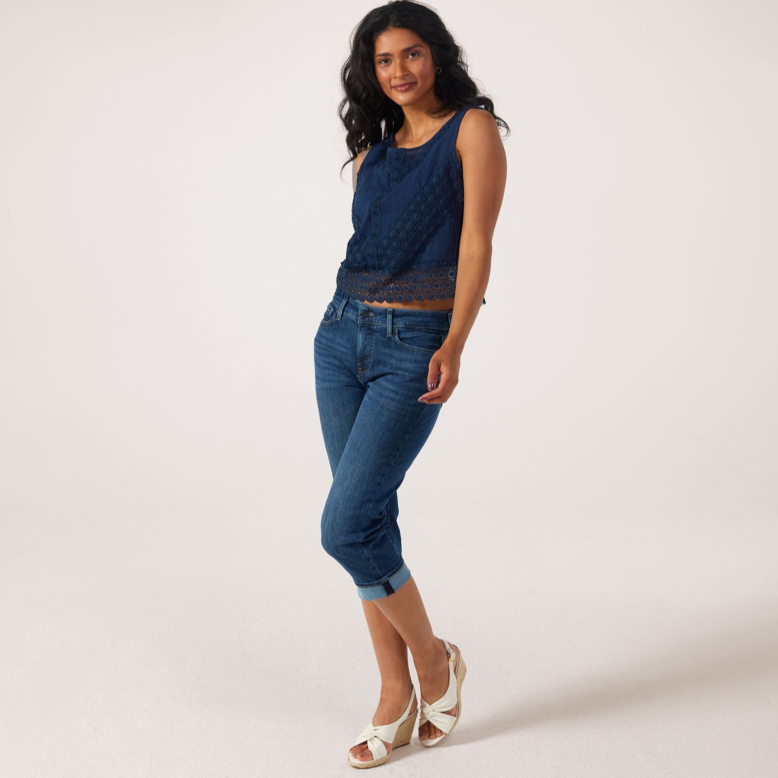 NYDJ Marilyn Cropped Cuff Detail Jean