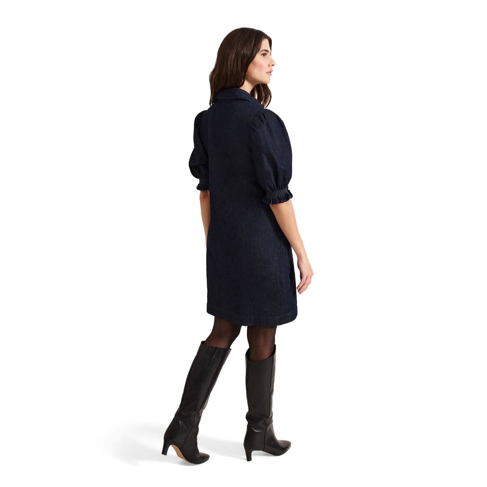 【PHASE EIGHT】Candice Denim Dress スカロップ デニム ドレス Phase Eight Candice Denim Button Up Scallop Dress - QVC UK