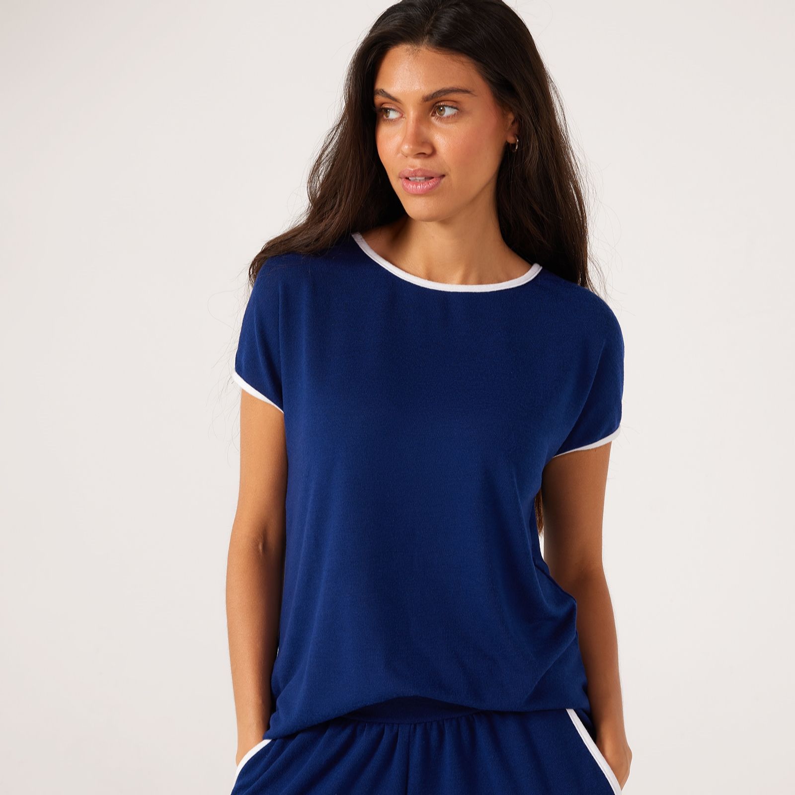 Kim & Co Soft Touch Extended Shoulder Top