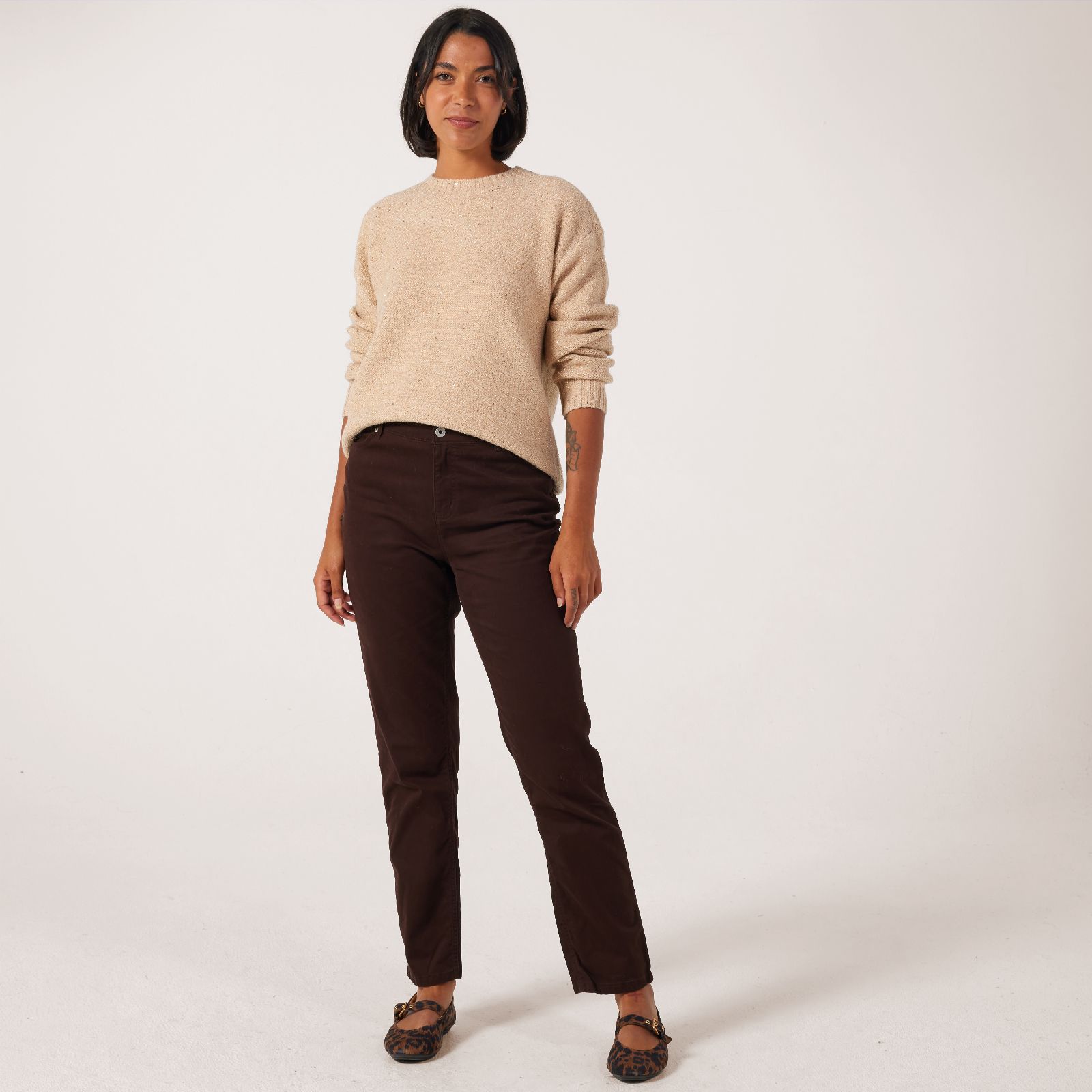 Denim & Co. Slim Straight Trouser Standard