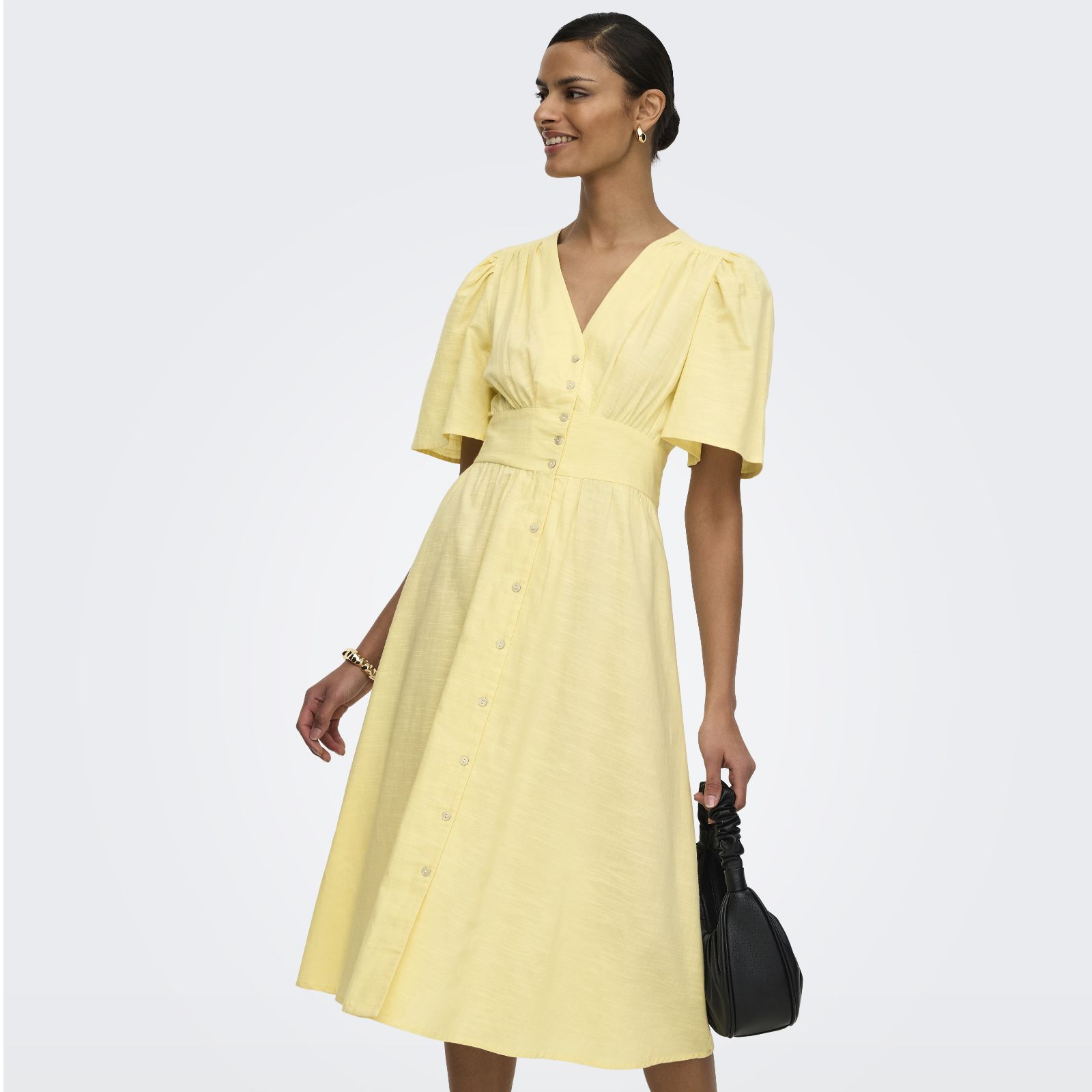 JDY Nora Elasticated Waist Midi Dress