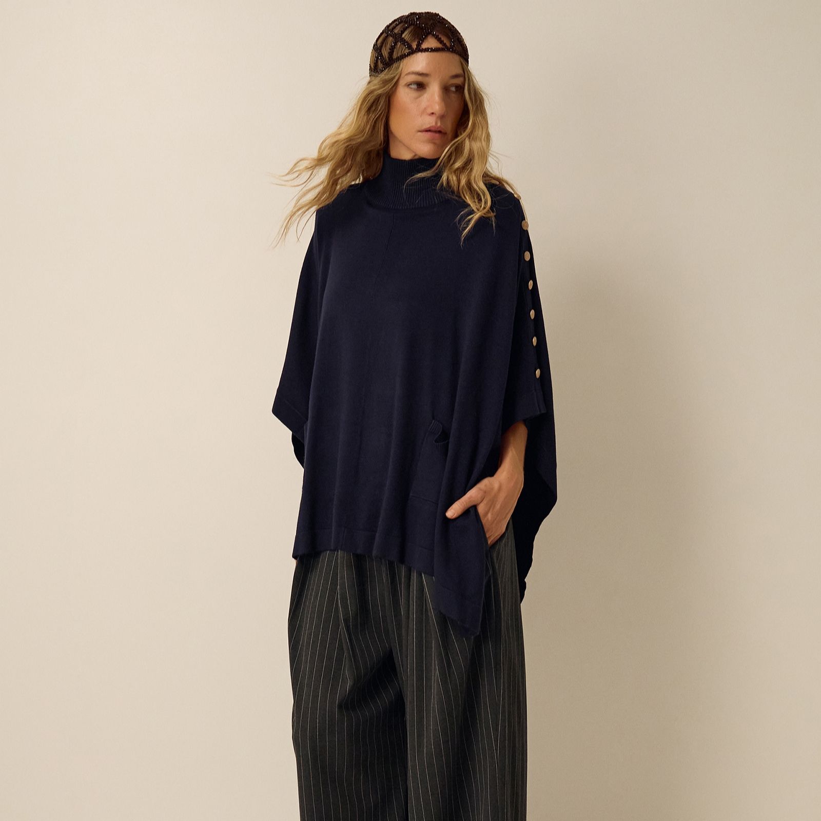 Monsoon Bae Button Detail Cape