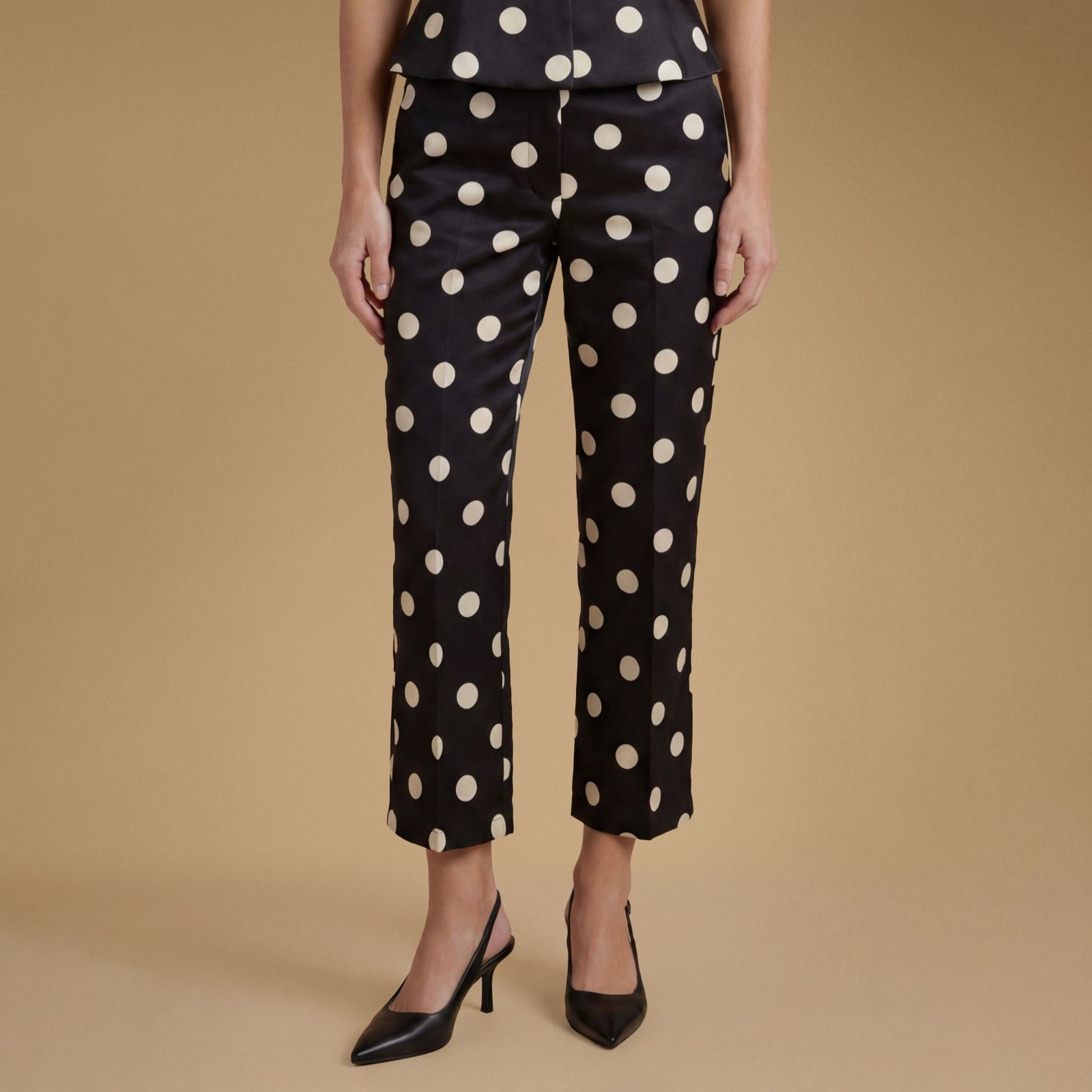 Oasis ~Matte Satin Polka Dot tailored trouser