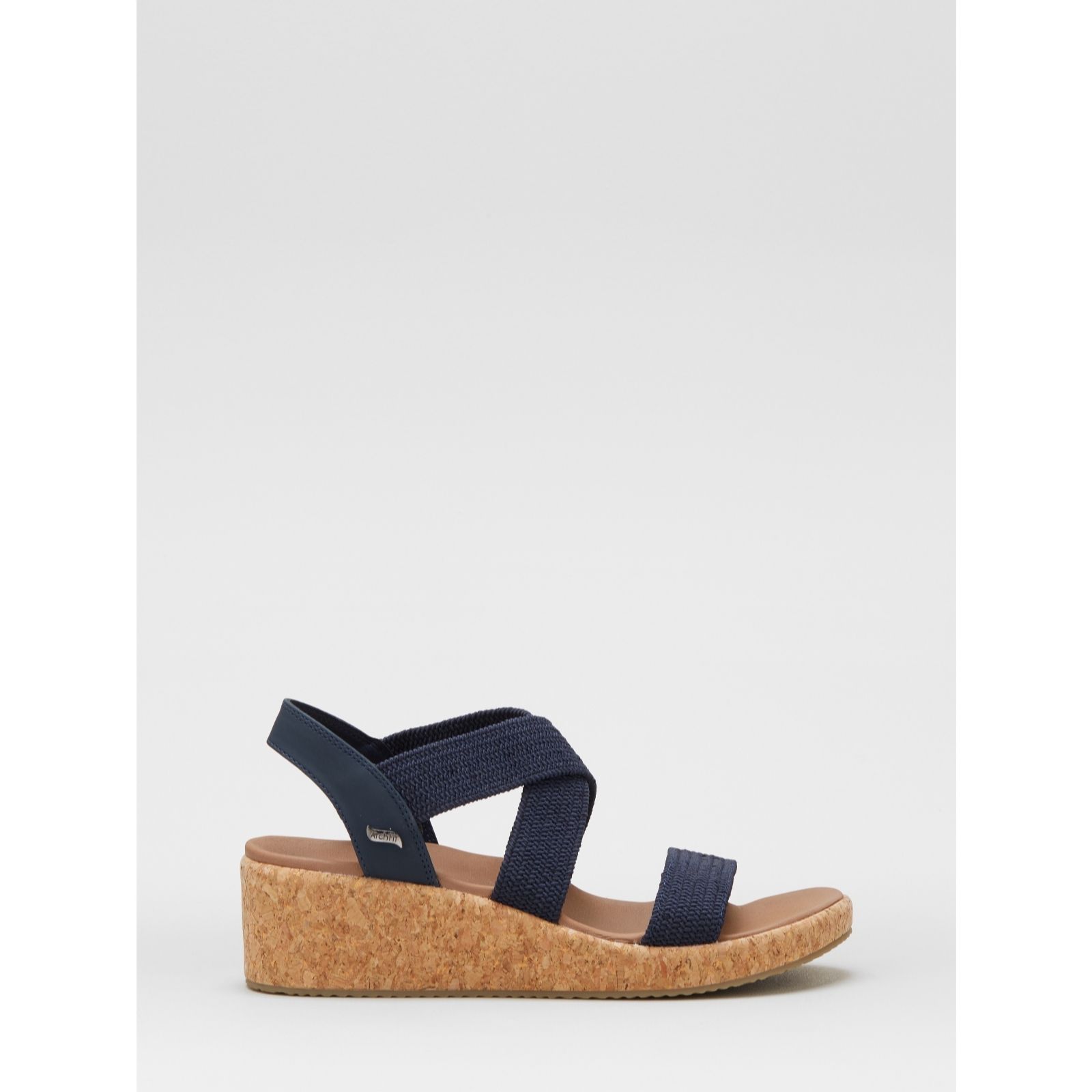 Outlet Skechers Arch Fit Beverlee Raffia Wedge Sandal