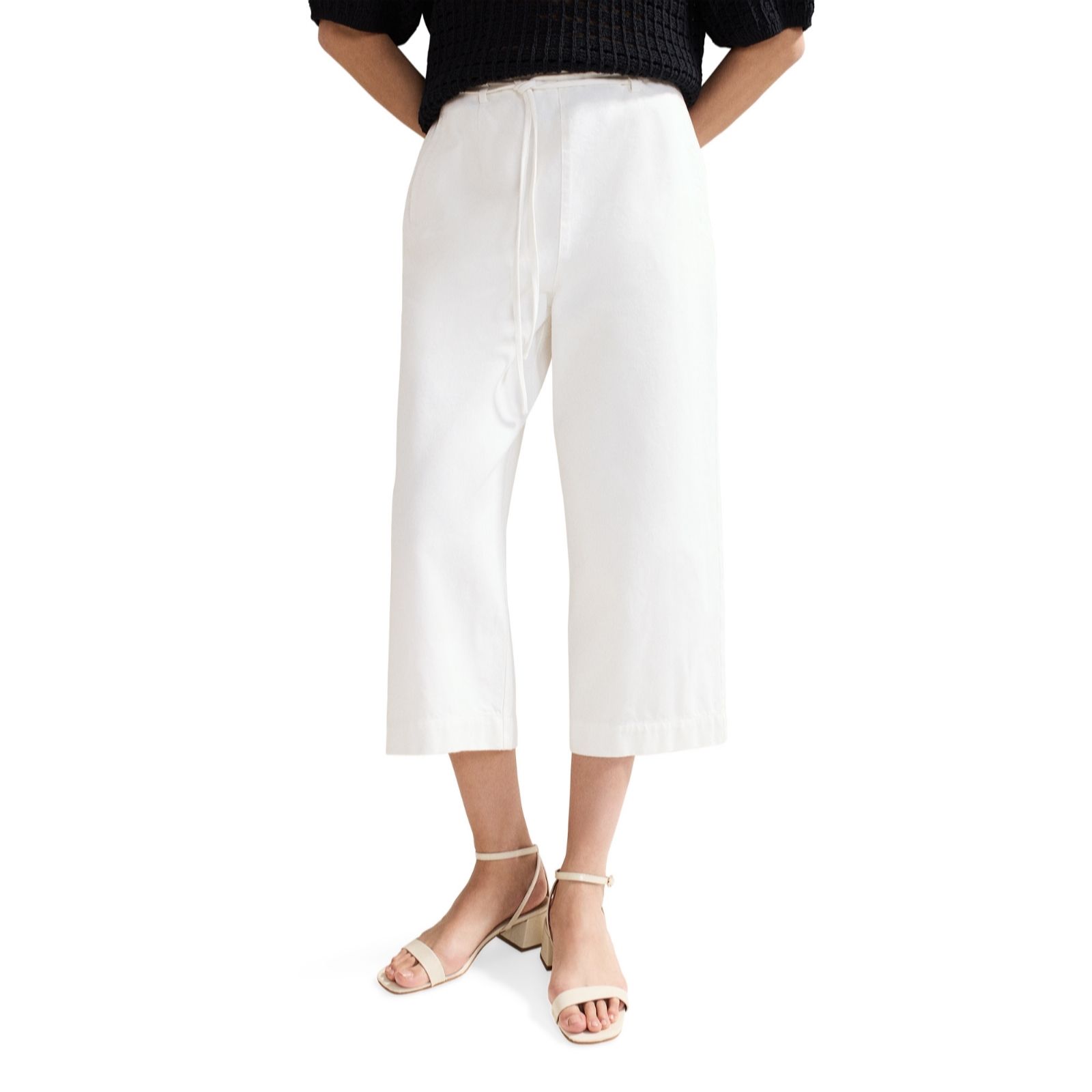 Phase Eight Jean Denim White Cotton Aubrielle Cullotte