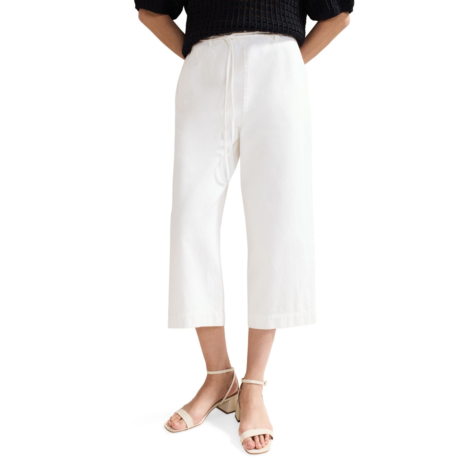 Phase Eight Jean Denim White Cotton Aubrielle Cullotte