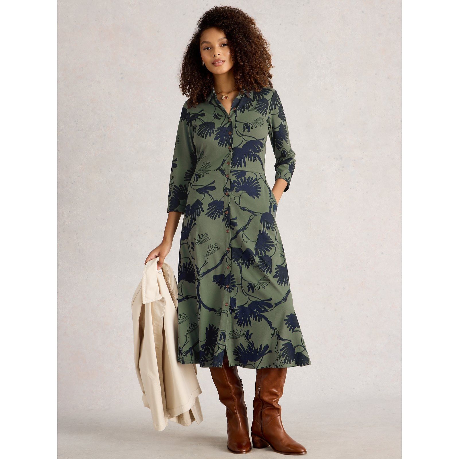 White Stuff Rua Jersey Shirt Dress