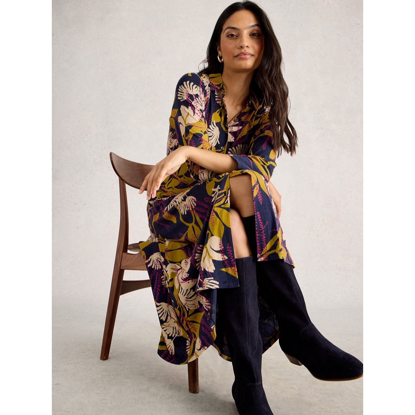 White Stuff Rua Jersey Shirt Dress