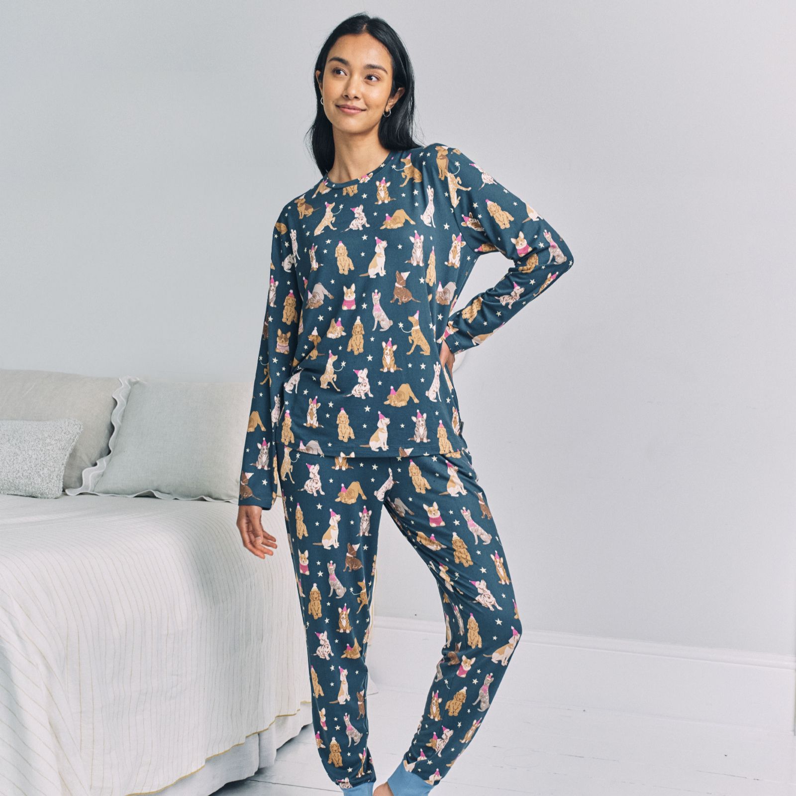 Chelsea Peers Jersey Crew Neck Pyjamas