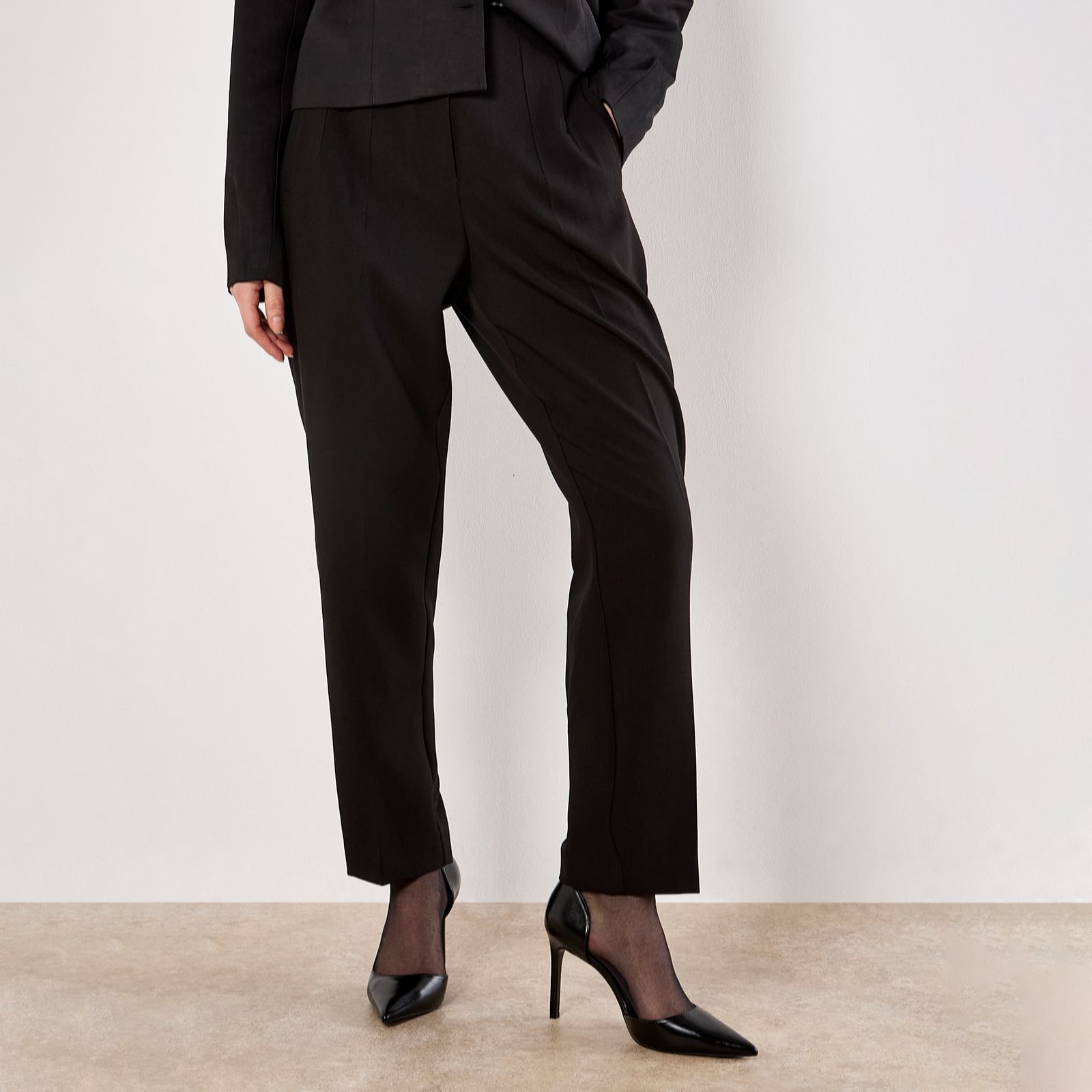Apricot Pleat Detail Tapered Tailored Trouser