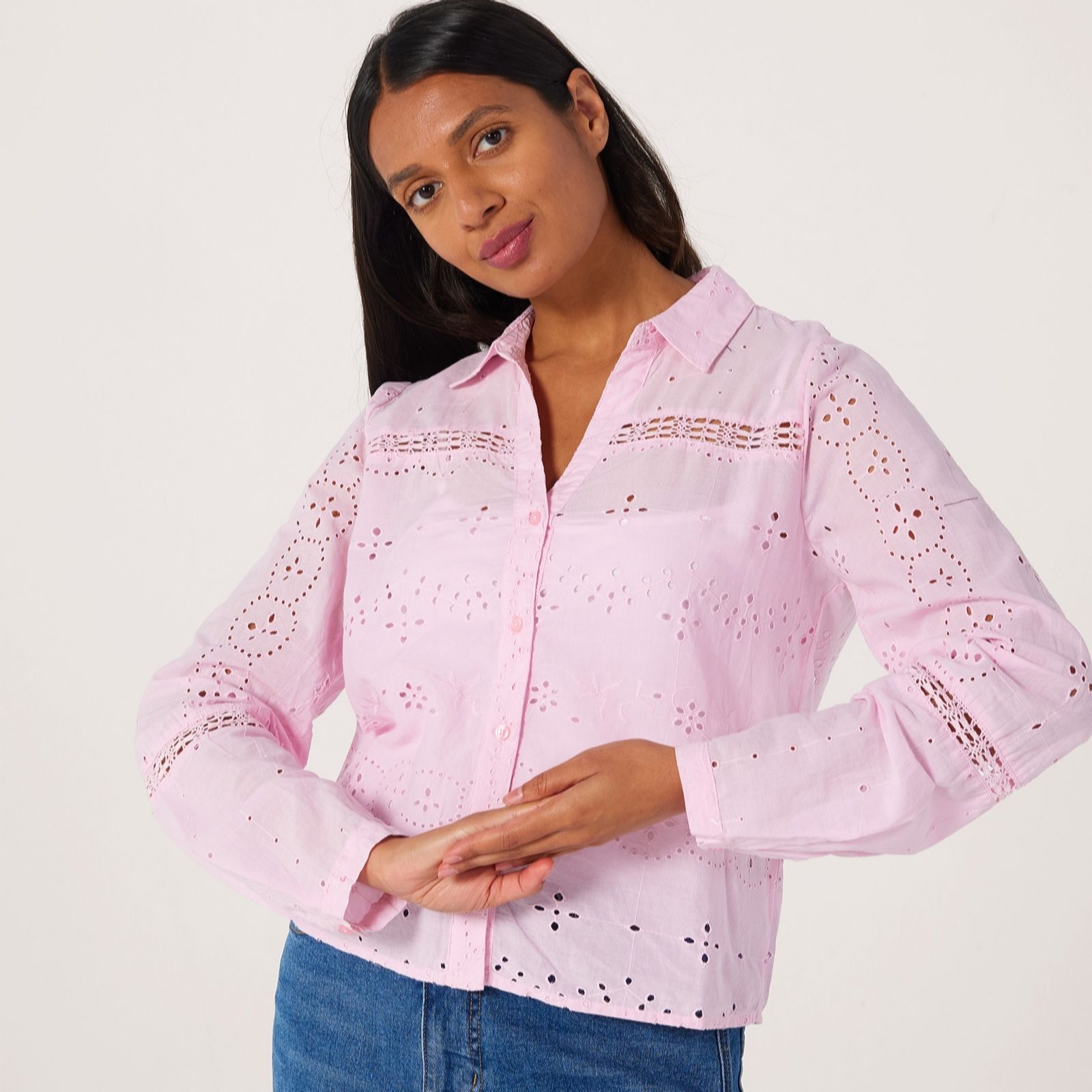 Only Angus Cotton Broderie Shirt