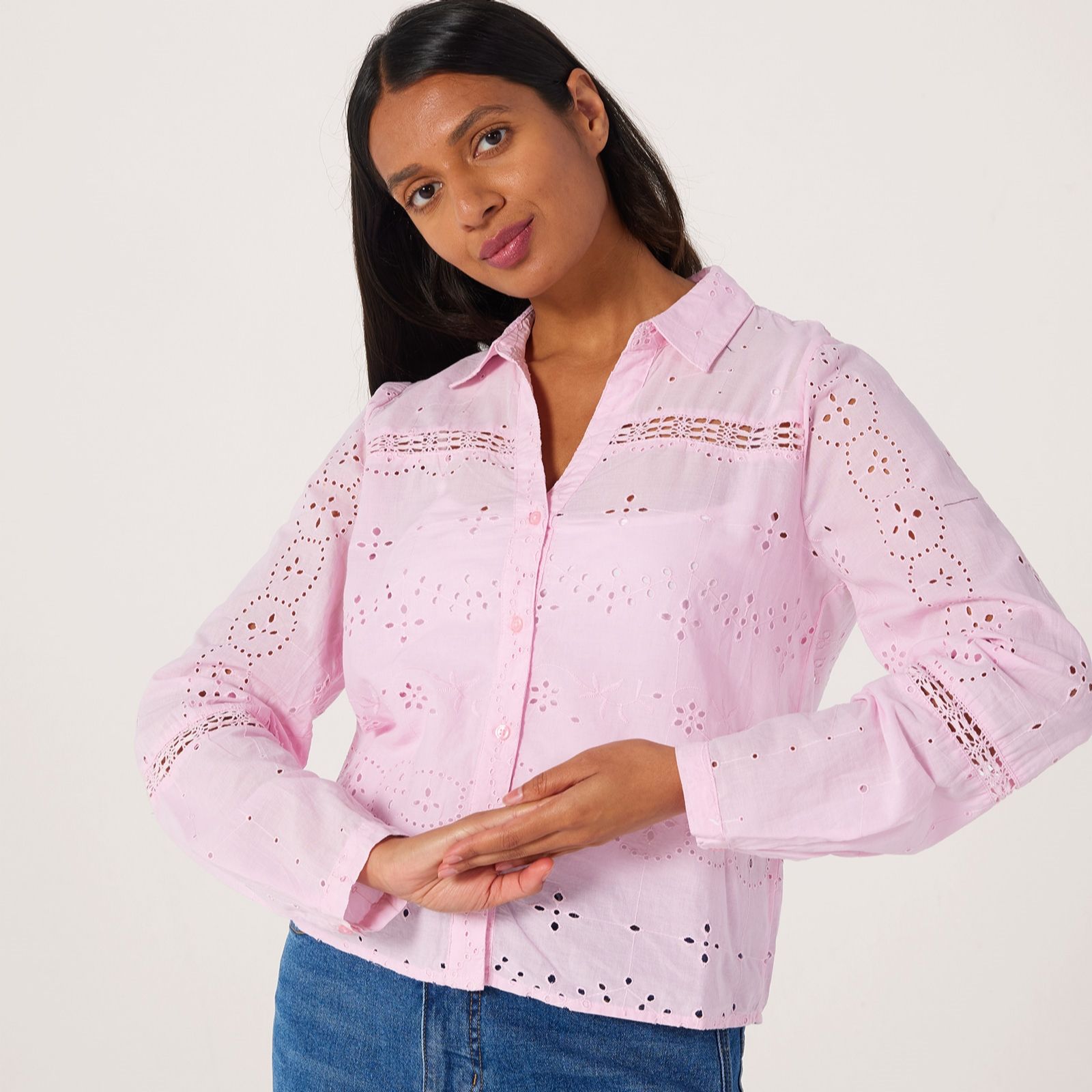 Only Angus Cotton Broderie Shirt
