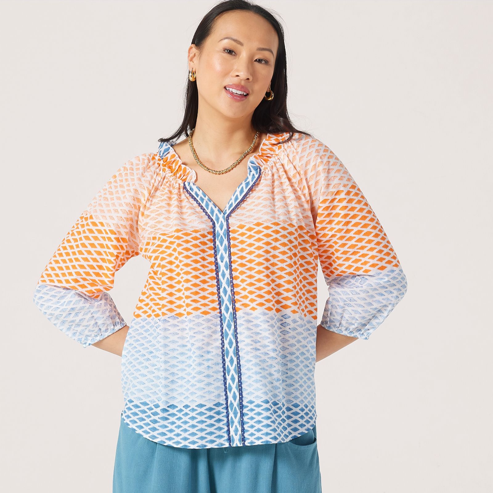 Izabel London Colour Block Blouse