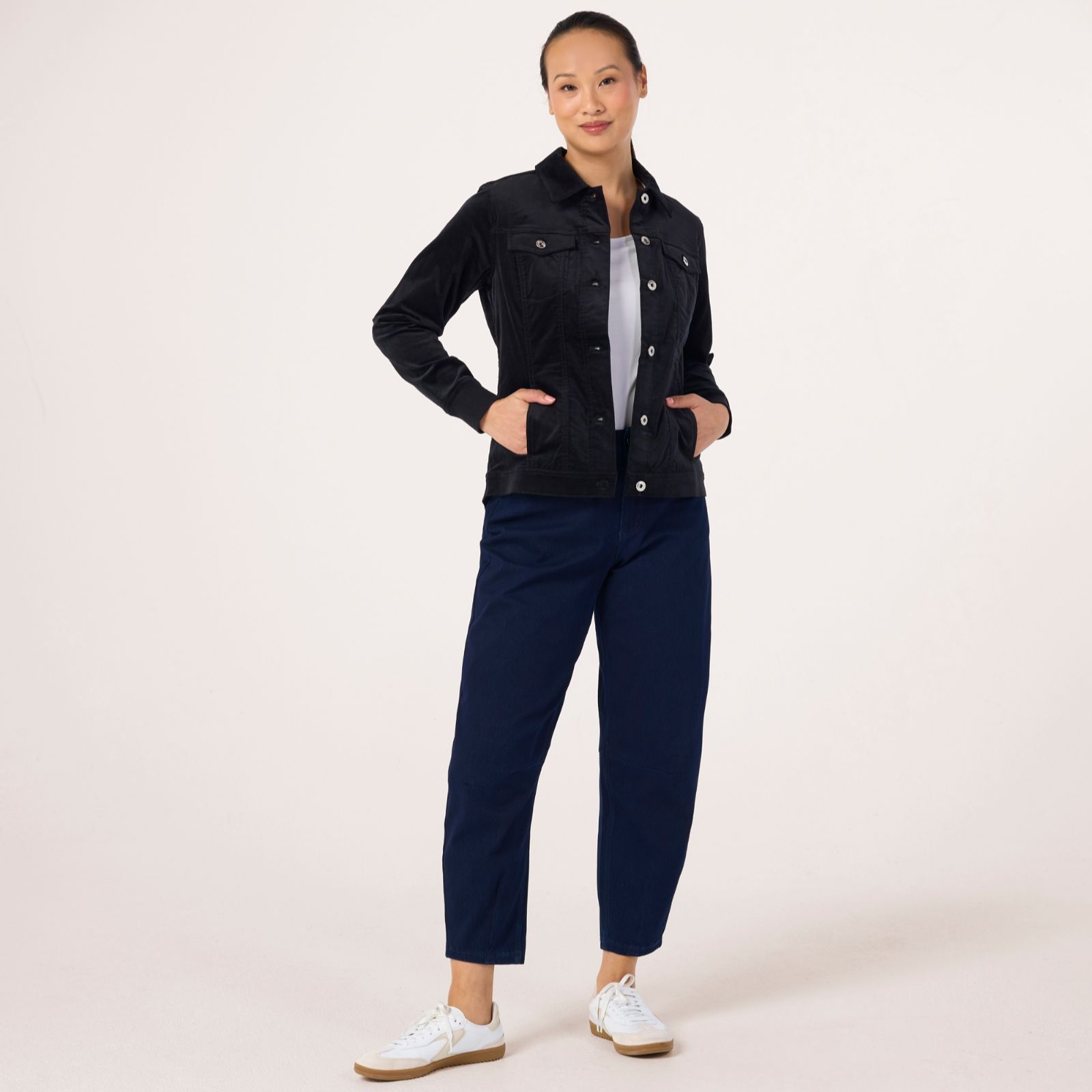 Denim & Co. Velvet Western Jacket