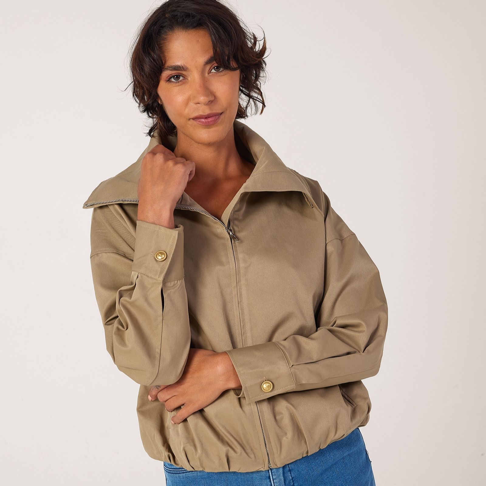 Izabel London Funnel Neck Jacket
