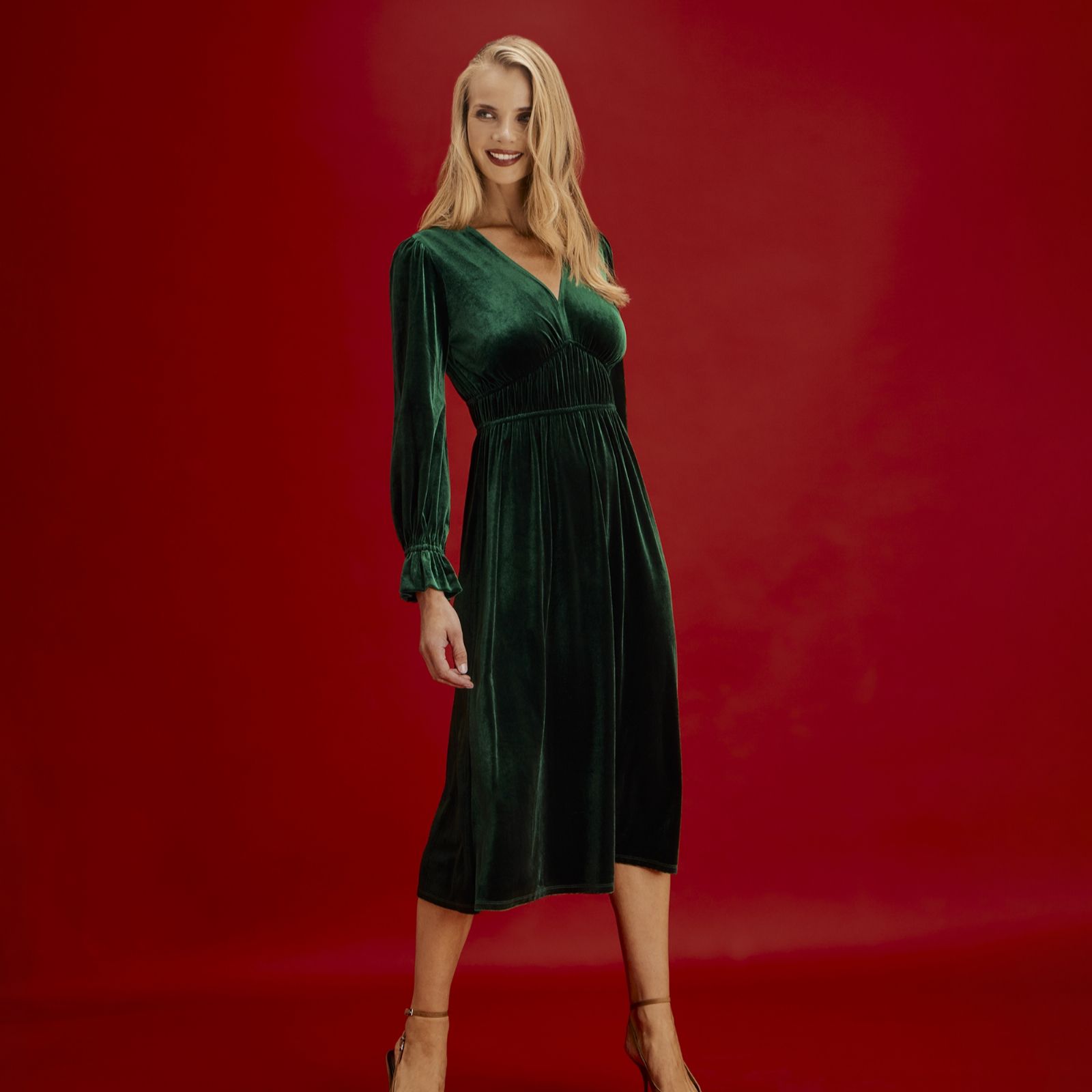 Finery London Laila Velvet Dress Standard