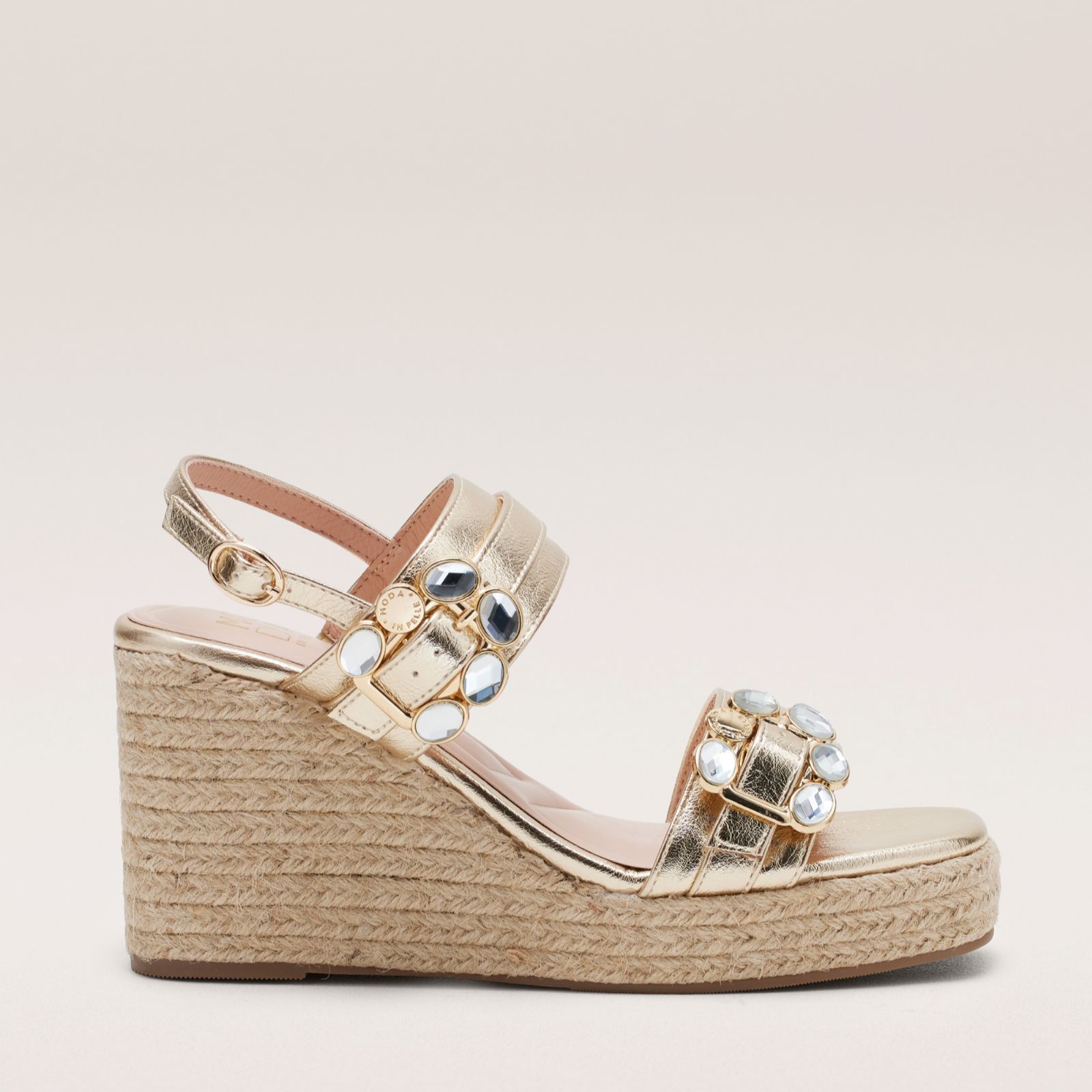 Outlet Moda in Pelle Moya Leather Wedge Sandals
