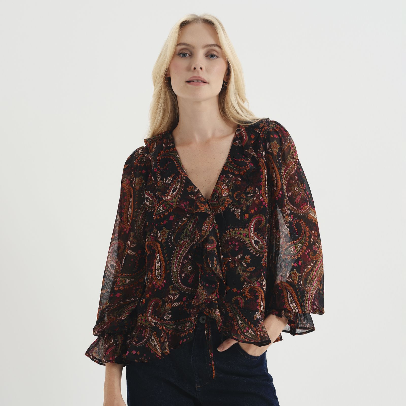 Finery London Janelle Yoryu Chiffon Blouse