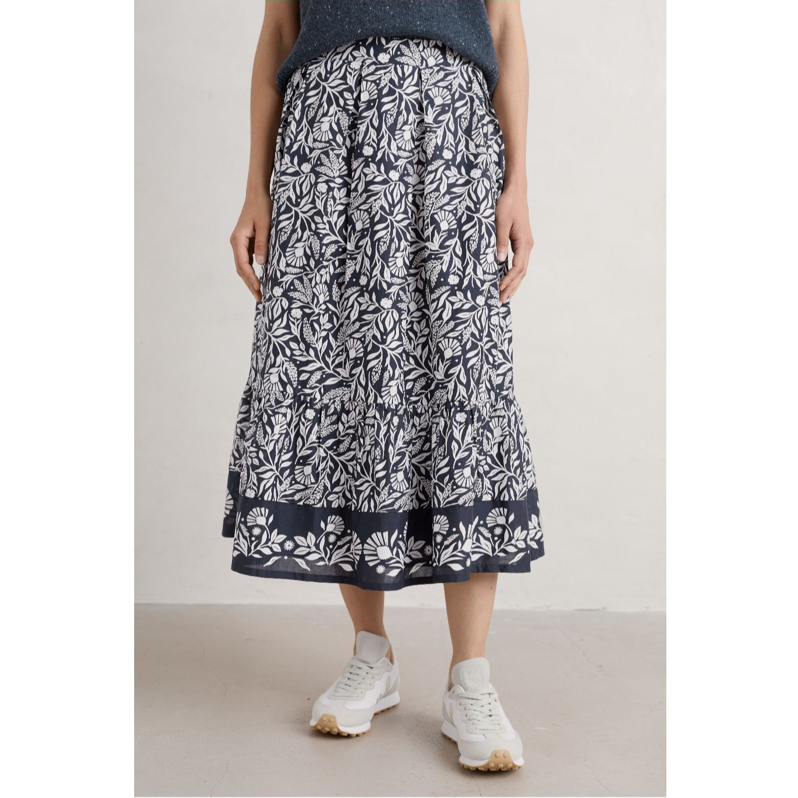 Long floral shop skirt qvc