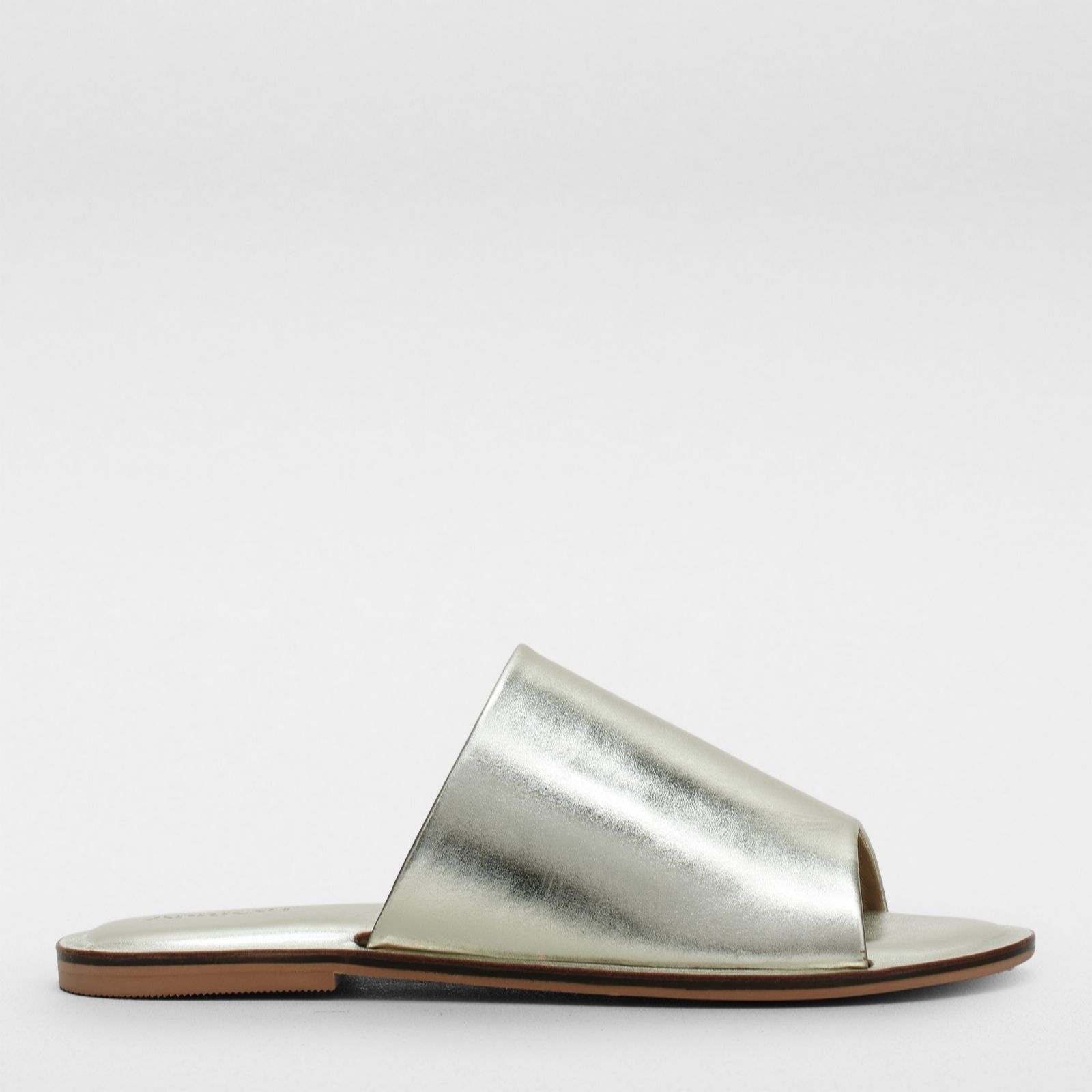 Outlet Apricot Soft Leather Mules