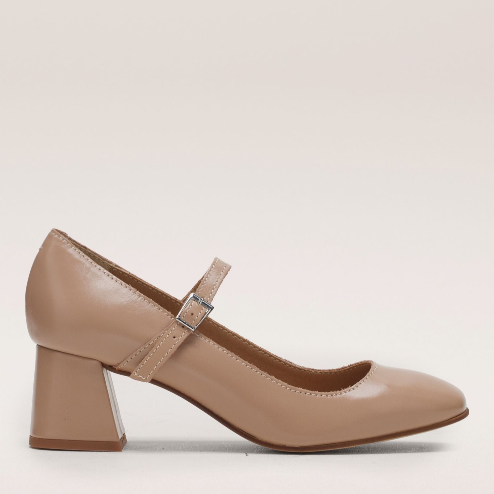 Outlet Moda in Pelle Fawn Heeled Shoe