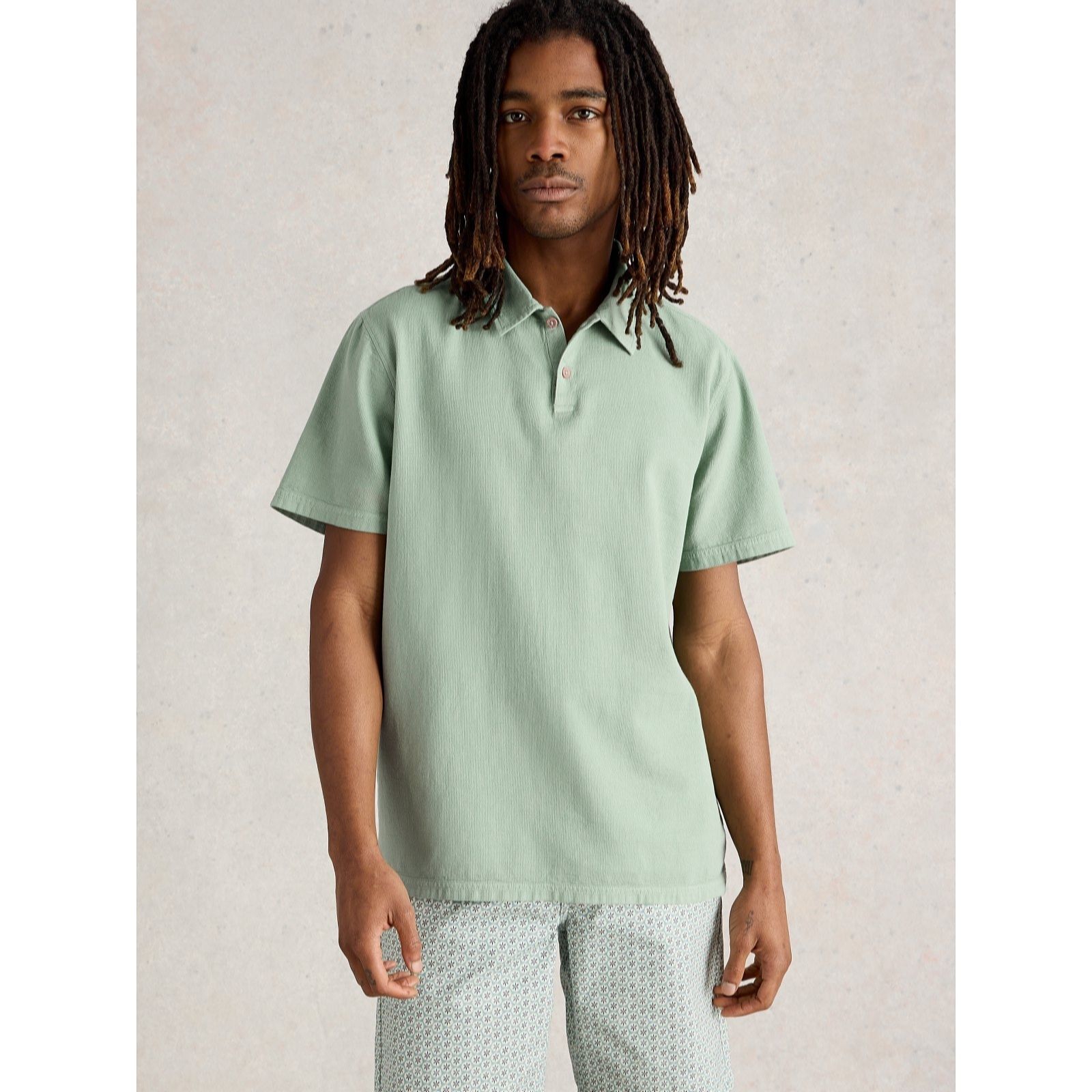 White Stuff Men's Anderby Woven Polo T- Shirt