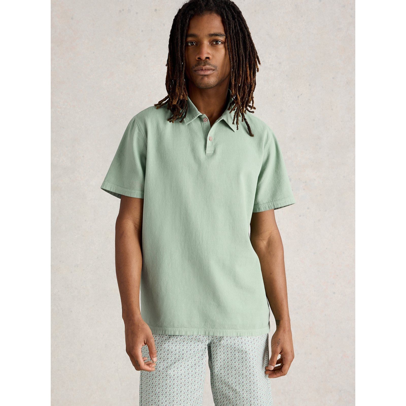 White Stuff Men's Anderby Woven Polo T- Shirt