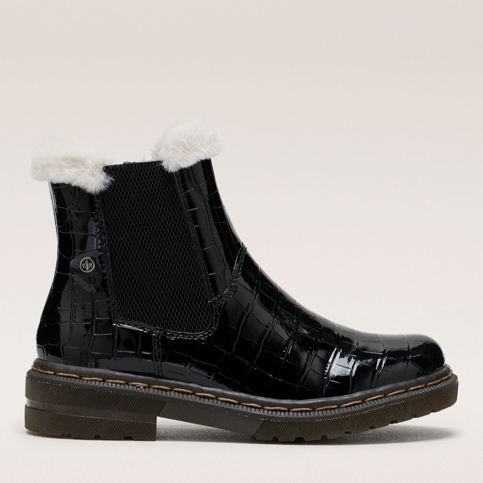 Outlet Rieker Warm Lined Croc Chelsea Boot