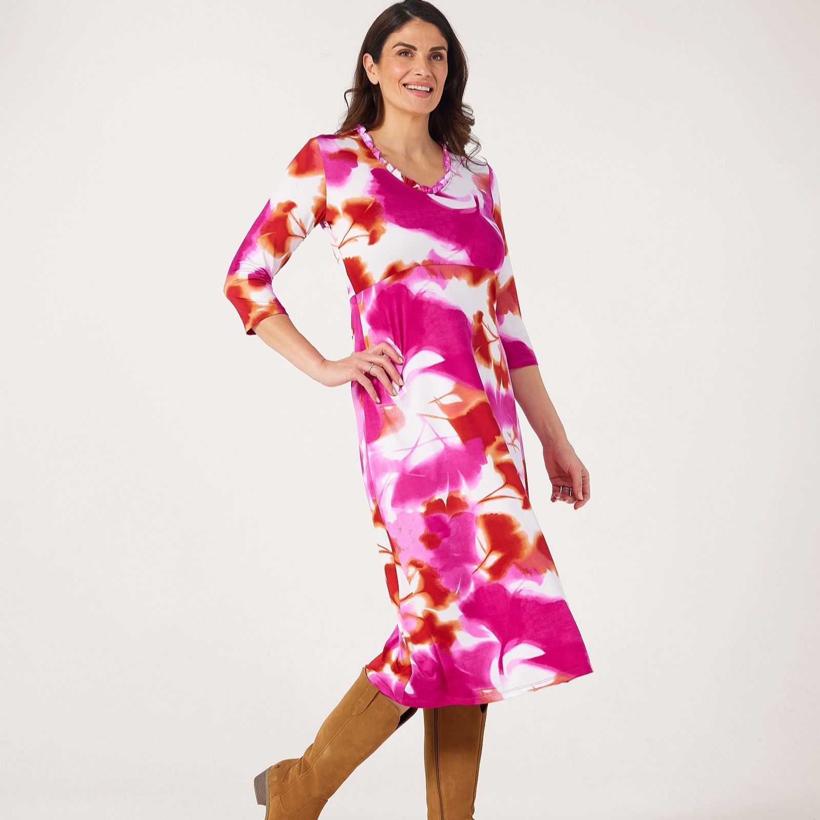 Kim & Co Printed Brazil Jersey Midi Dress